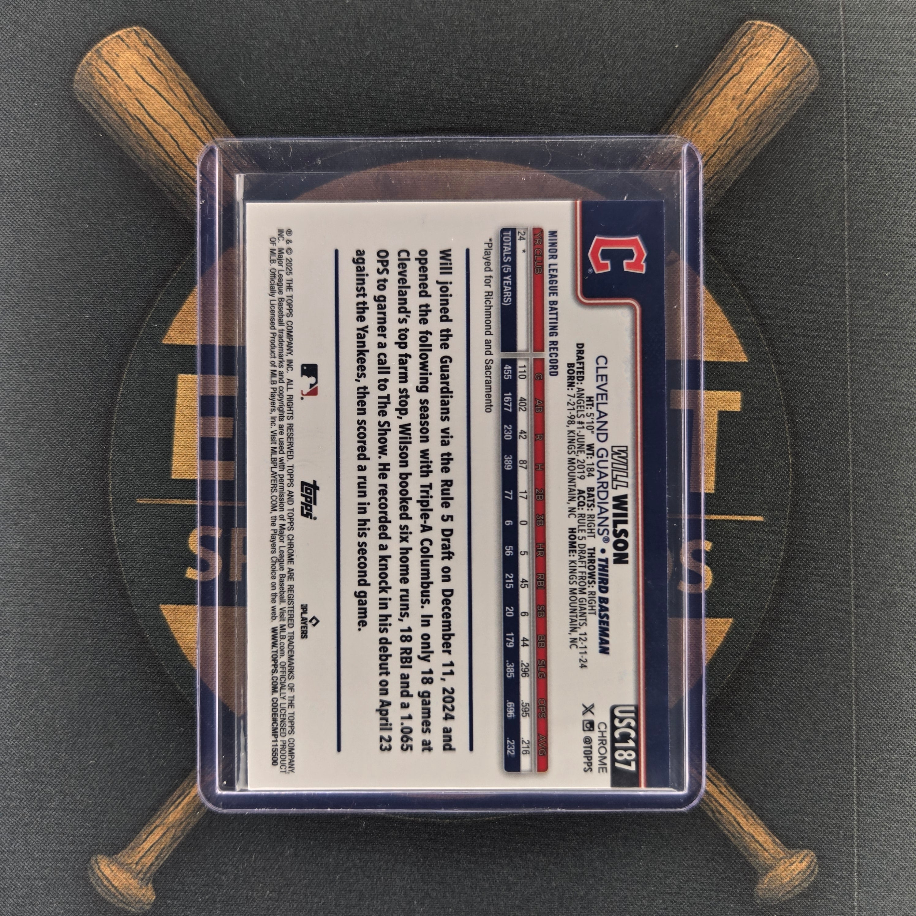 2025 Topps Chrome Update Will Wilson Blue Wave | The Break Room Cards™-2