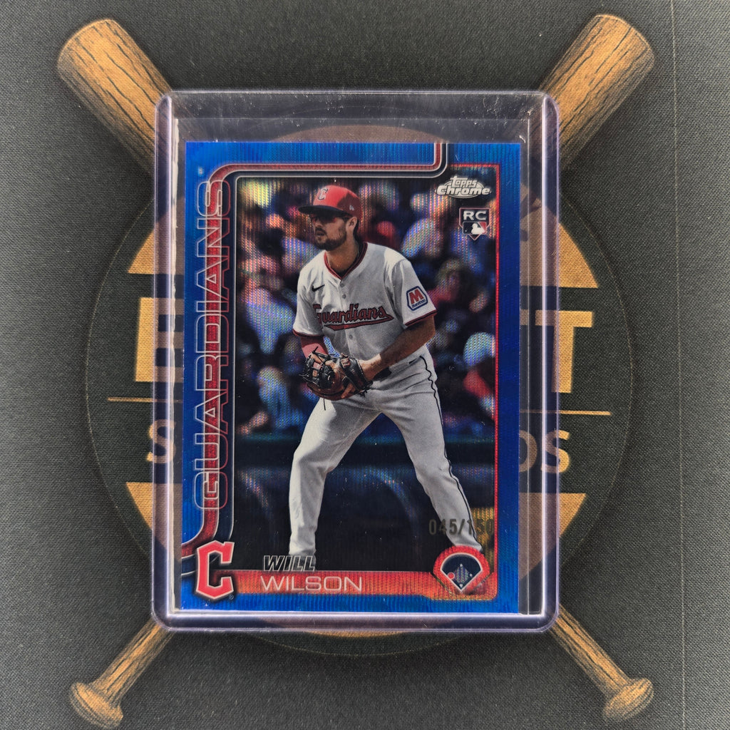 2025 Topps Chrome Update Will Wilson Blue Wave | The Break Room Cards™-1