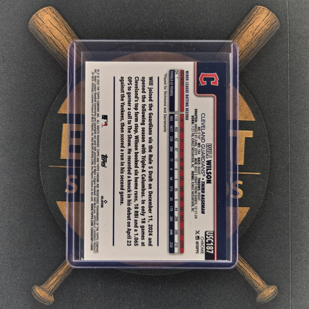2025 Topps Chrome Update Will Wilson Purple
