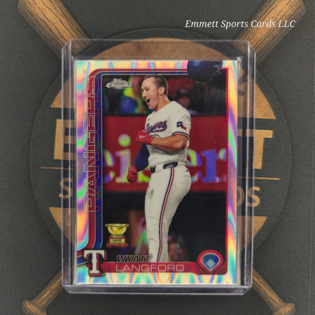 2025 Topps Chrome Wyatt Langford Raywave Refractor | The Break Room Cards-1