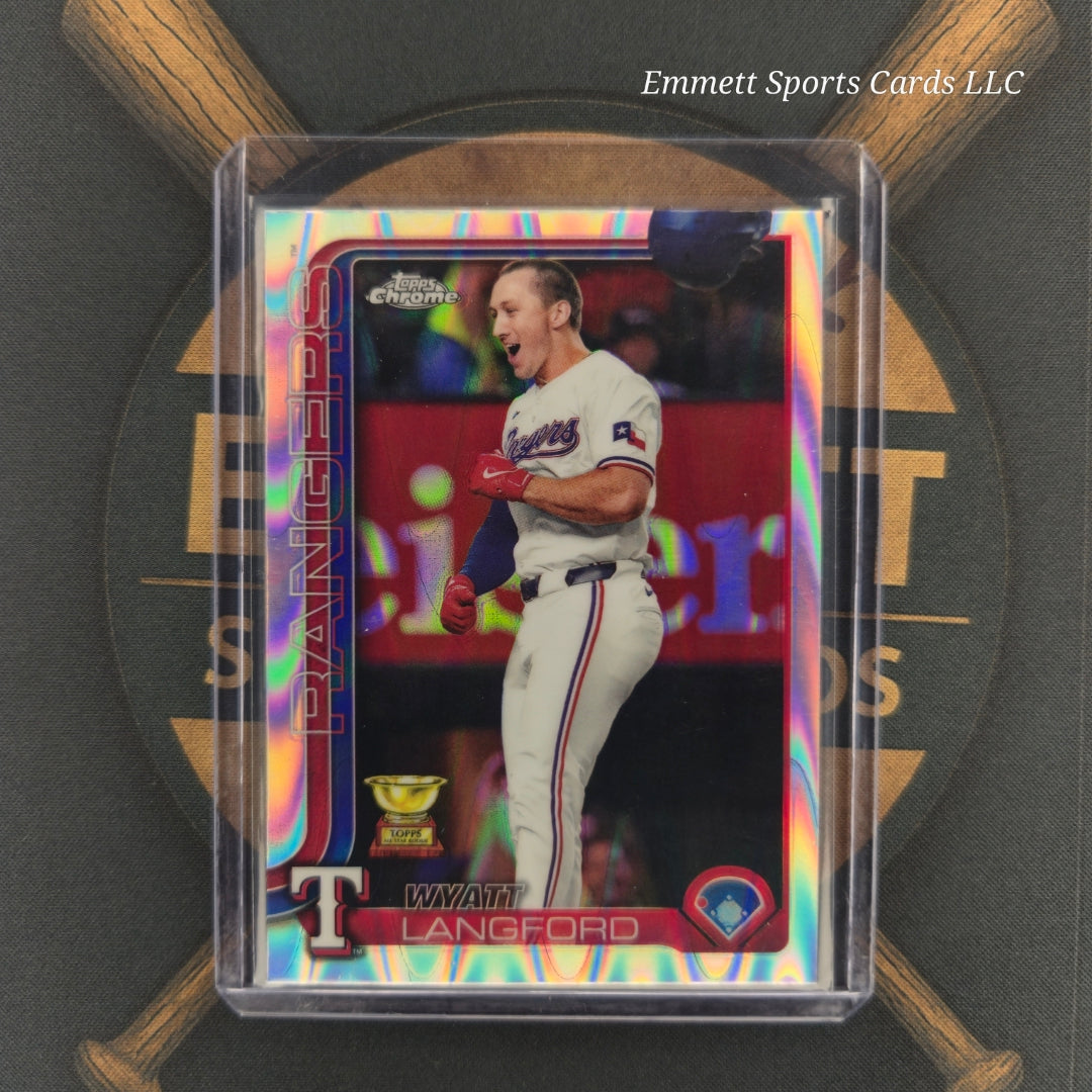 2025 Topps Chrome Wyatt Langford Raywave Refractor | The Break Room Cards-1