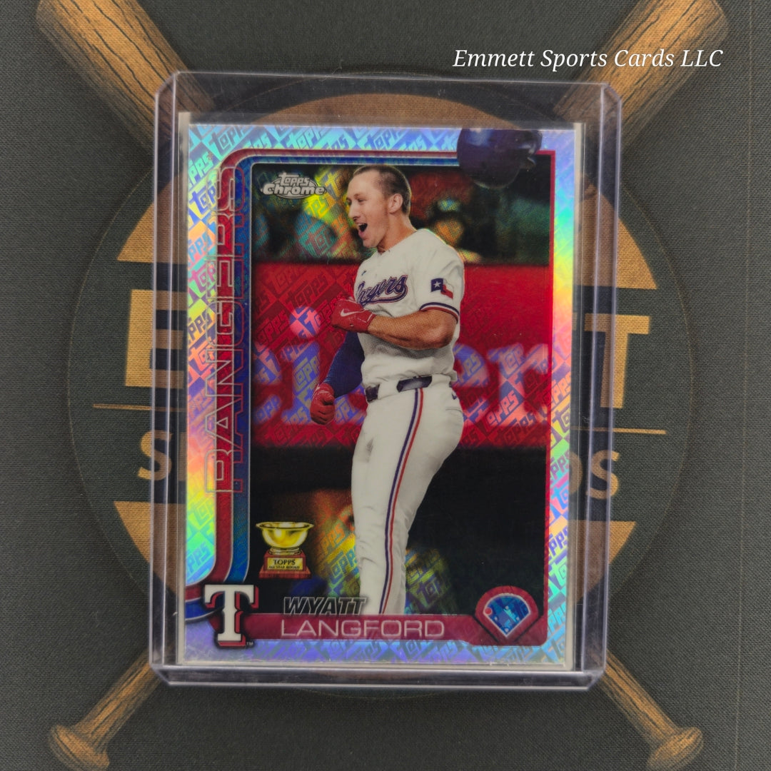 2025 Topps Chrome Wyatt Langford Logo Refractor | The Break Room Cards-1