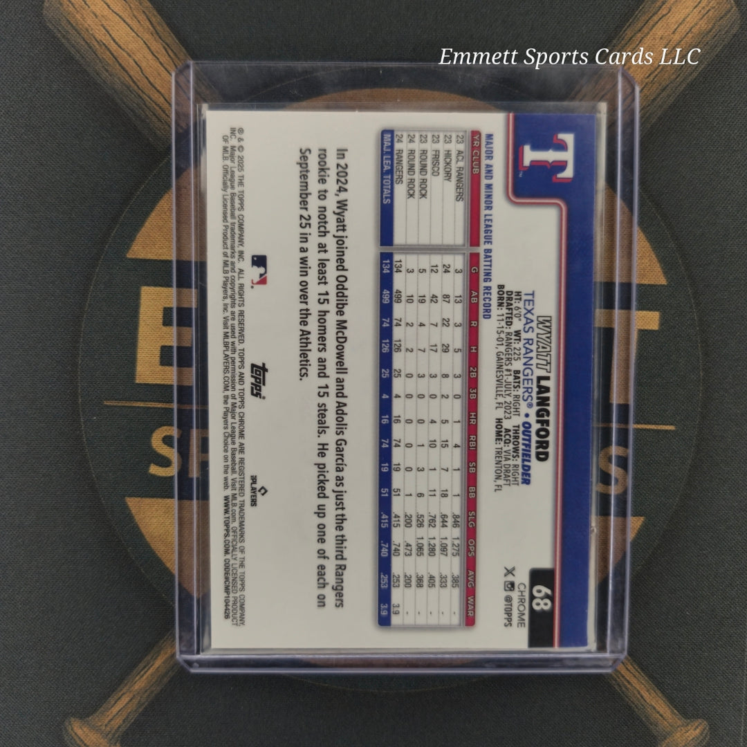 2025 Topps Chrome Wyatt Langford X-Fractor | The Break Room Cards-2