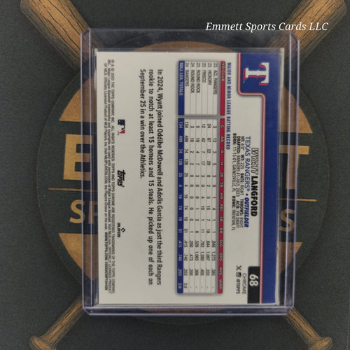 2025 Topps Chrome Wyatt Langford X-Fractor | The Break Room Cards-2