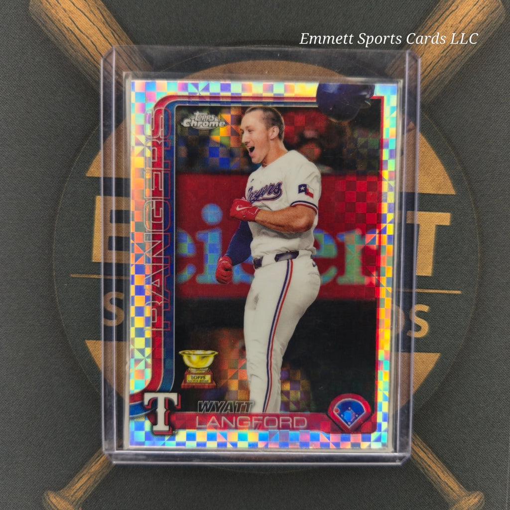 2025 Topps Chrome Wyatt Langford X-Fractor | The Break Room Cards-1
