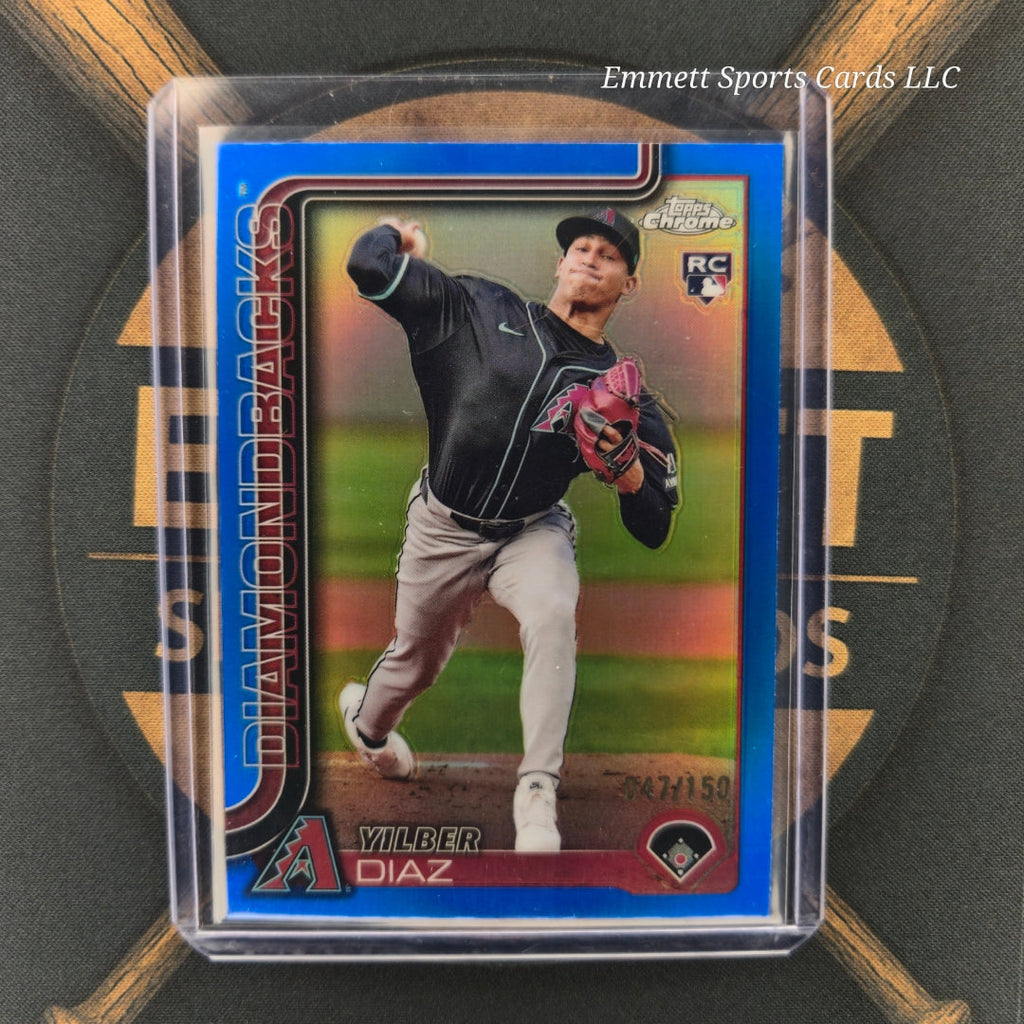 2025 Topps Chrome Yilber Diaz Blue Refractor /150 | The Break Room Cards-1
