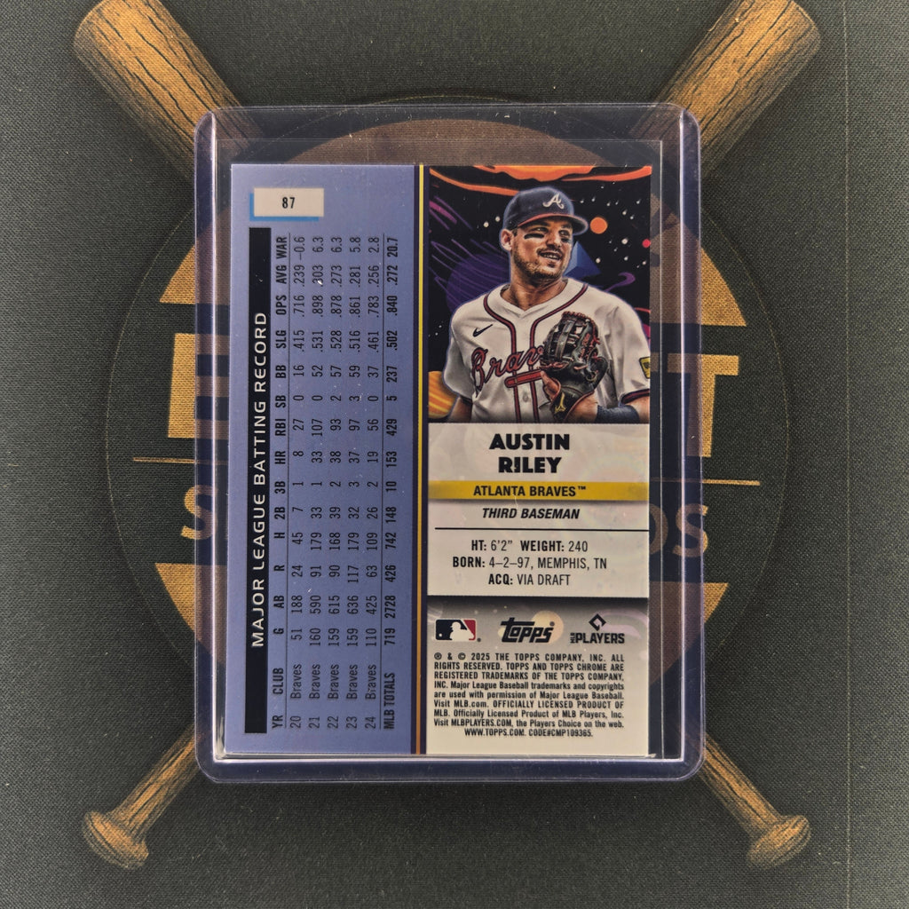 2025 Topps Cosmic Chrome Austin Riley Aqua Equinox | The Break Room Cards™-2