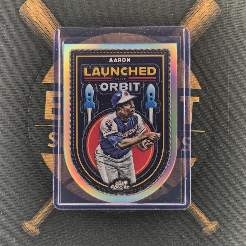2025 Topps Cosmic Chrome Hank Aaron Launched into Orbit | The Break Room Cards™-1