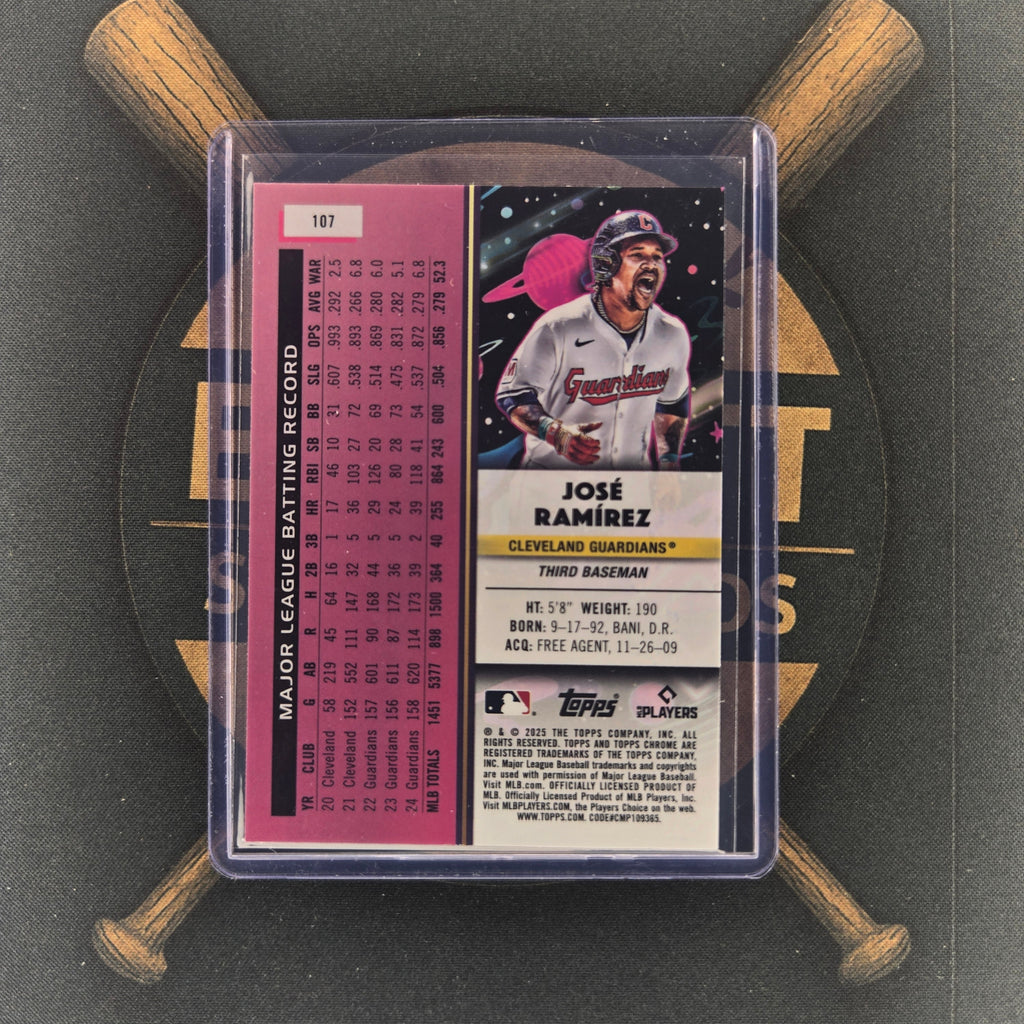 2025 Topps Cosmic Chrome Jose Ramirez Green Space Dust | The Break Room Cards™-2