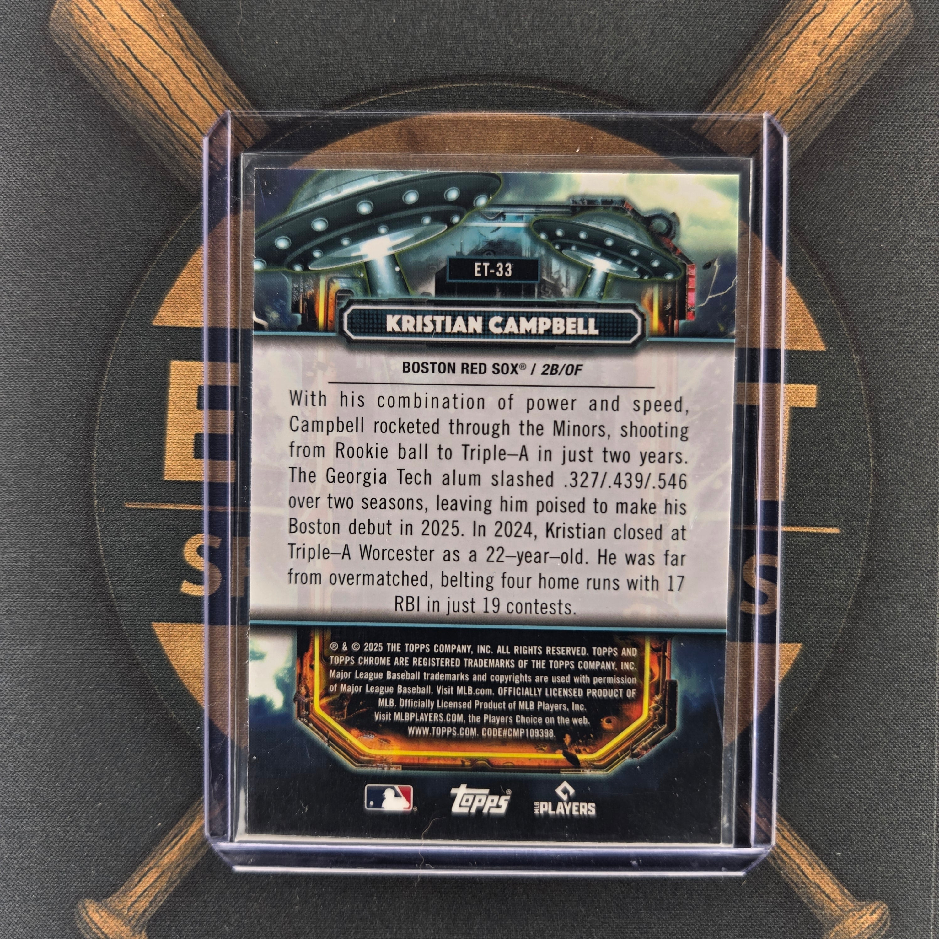 2025 Topps Cosmic Chrome Kristian Campbell Ultraviolet Beam | The Break Room Cards™-2