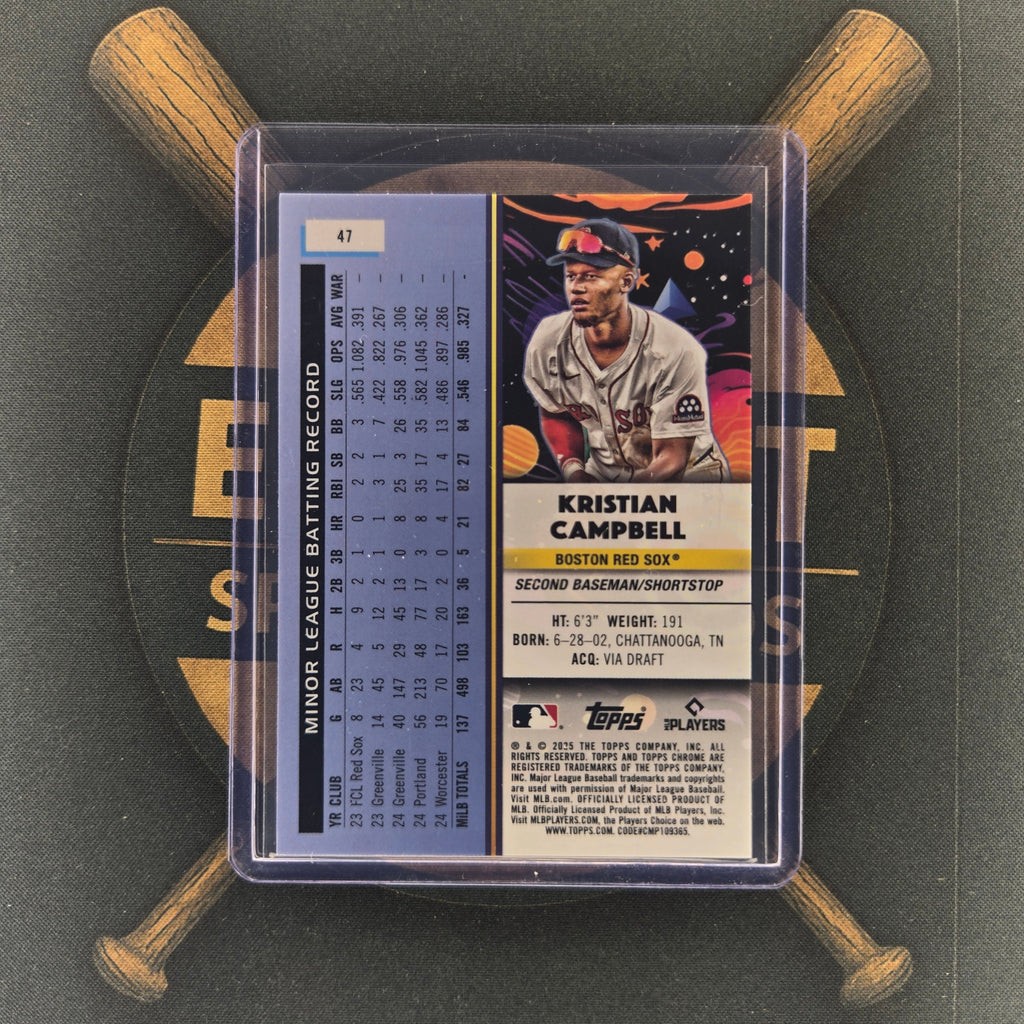 2025 Topps Cosmic Chrome Kristian Campbell Purple Nebula | The Break Room Cards™-2