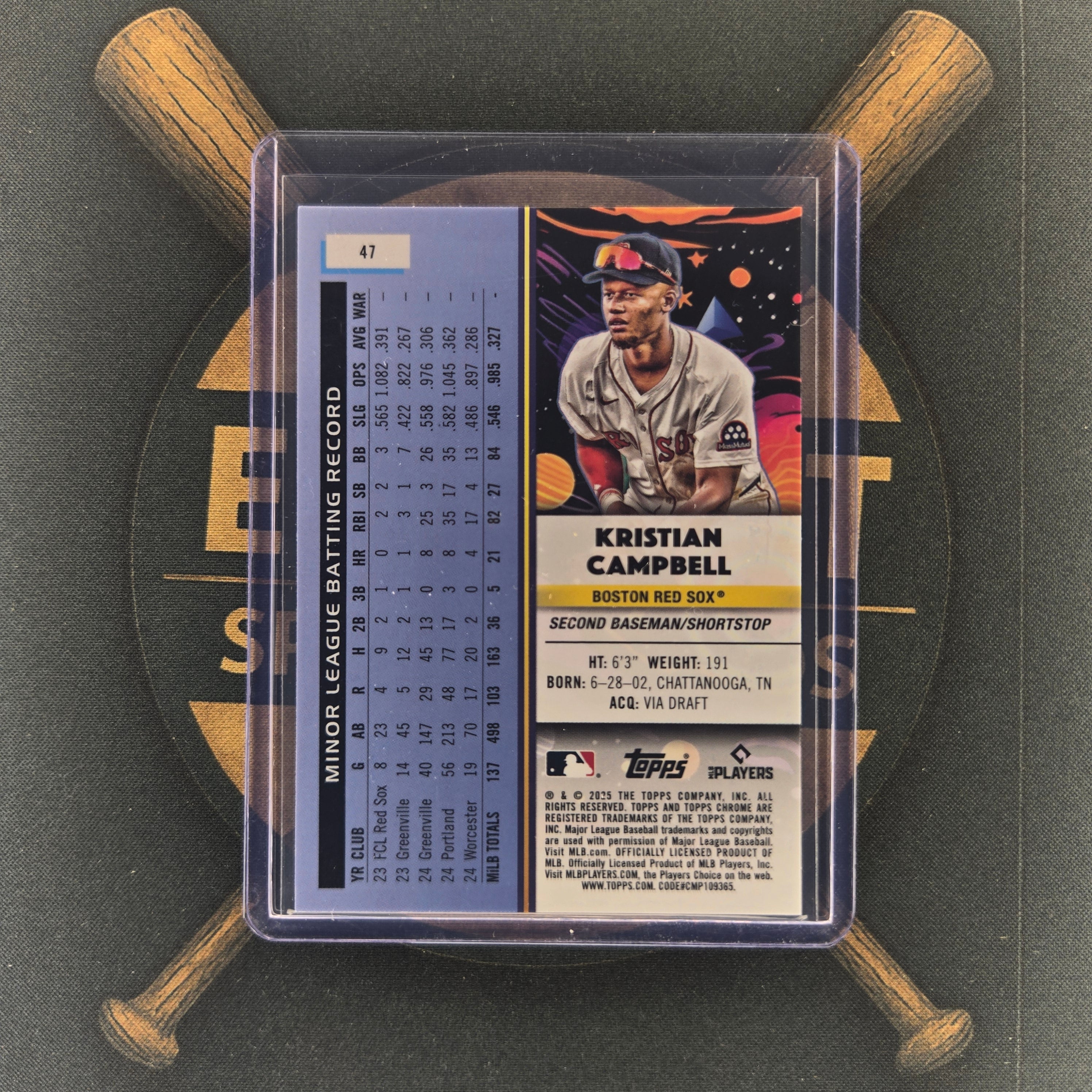2025 Topps Cosmic Chrome Kristian Campbell Purple Nebula | The Break Room Cards™-2