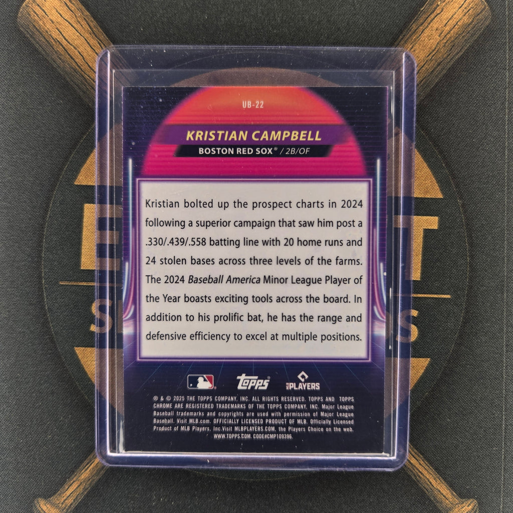2025 Topps Cosmic Chrome Kristian Campbell Ultraviolet Beam | The Break Room Cards™-2