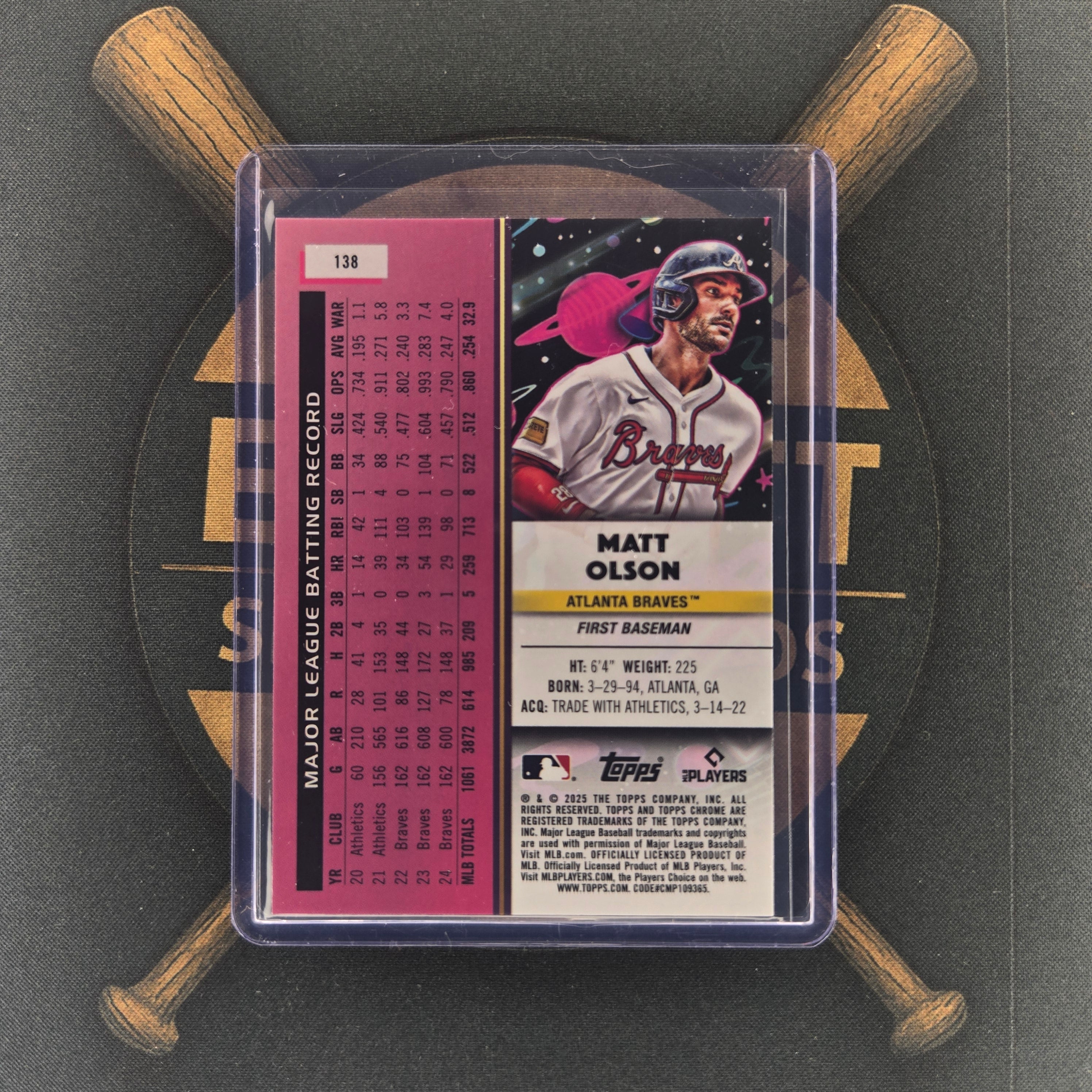 2025 Topps Cosmic Chrome Matt Olson Nucleus | The Break Room Cards™-2