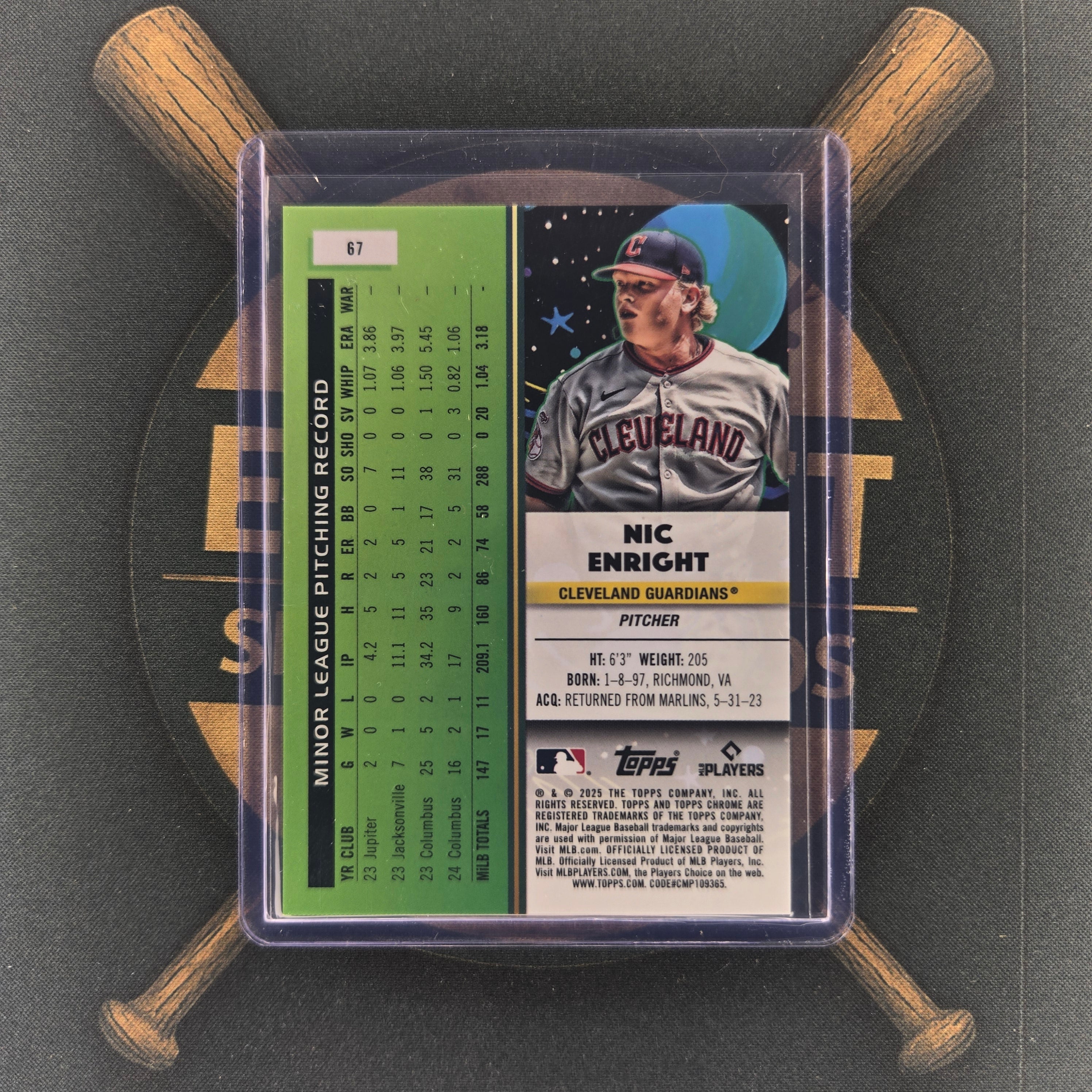 2025 Topps Cosmic Chrome Nic Enright Gold Interstellar | The Break Room Cards™-2