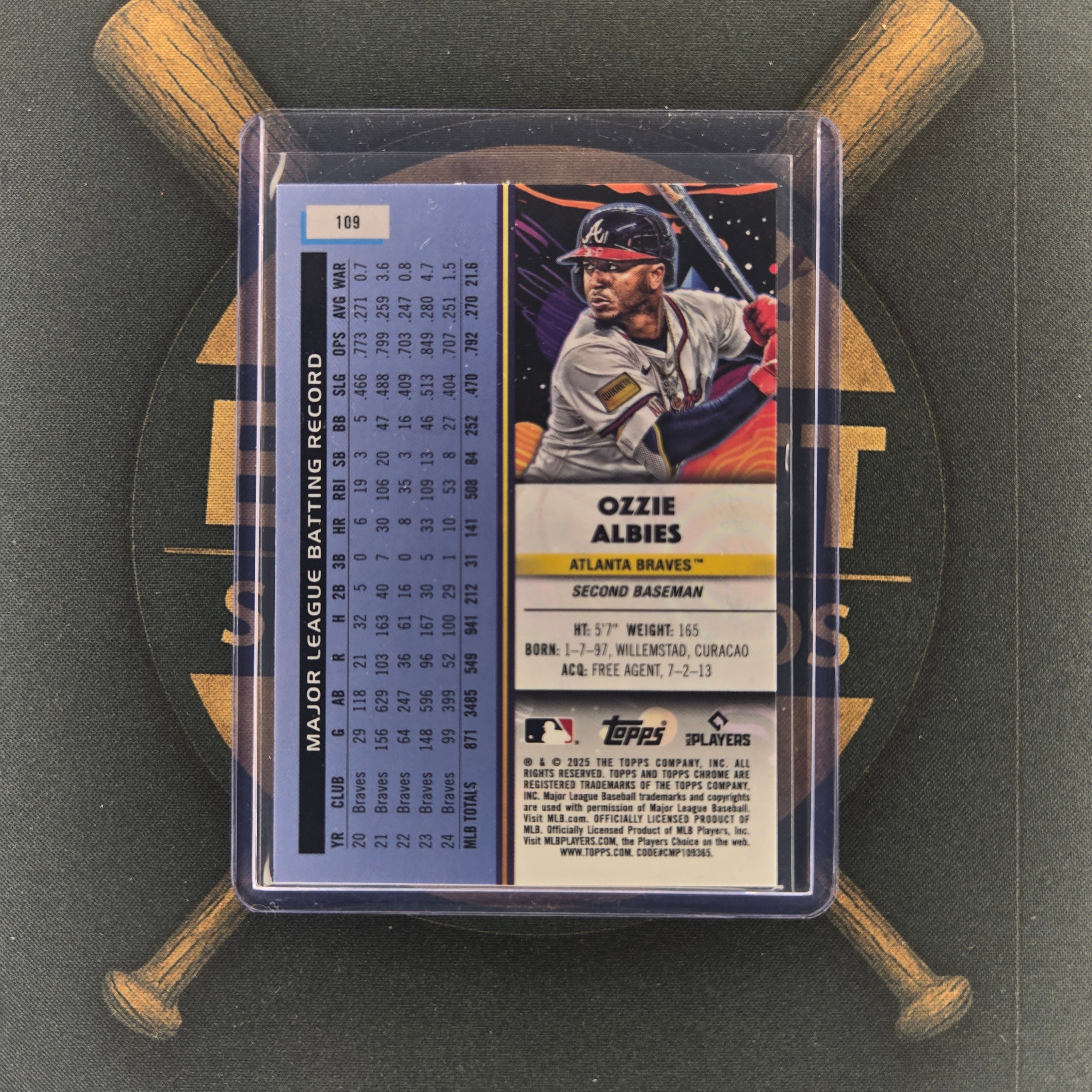 2025 Topps Cosmic Chrome Ozzie Albies Purple Nebula | The Break Room Cards™-2