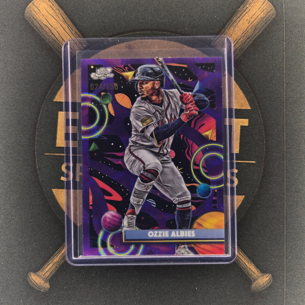 2025 Topps Cosmic Chrome Ozzie Albies Purple Nebula | The Break Room Cards™-1