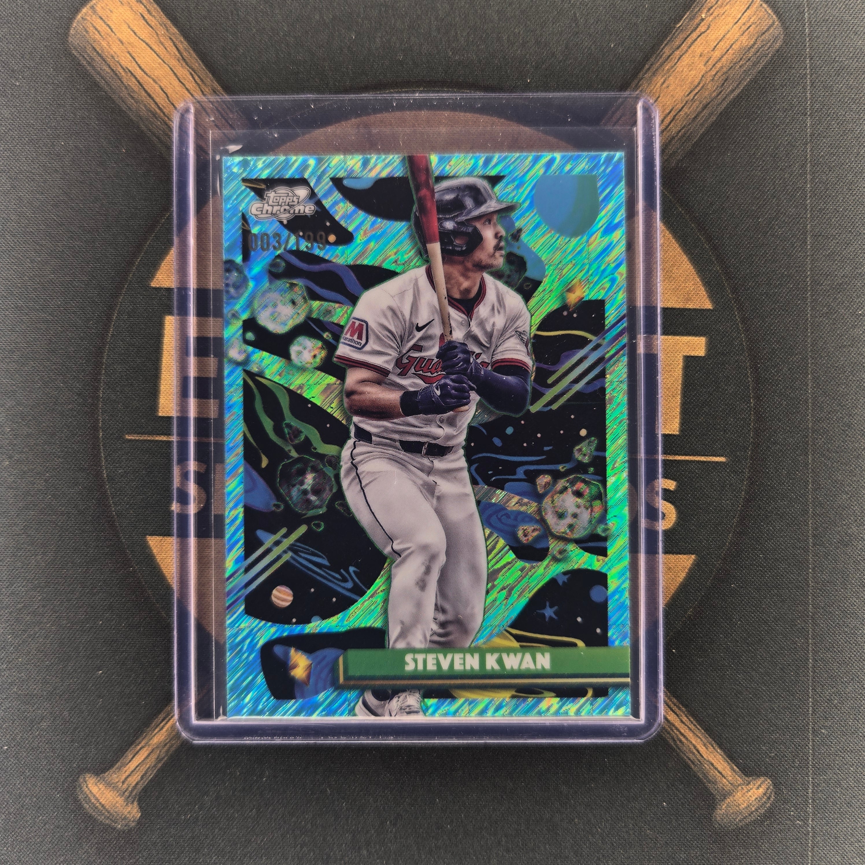 2025 Topps Cosmic Chrome Steven Kwan Aqua Equinox | The Break Room Cards™-1