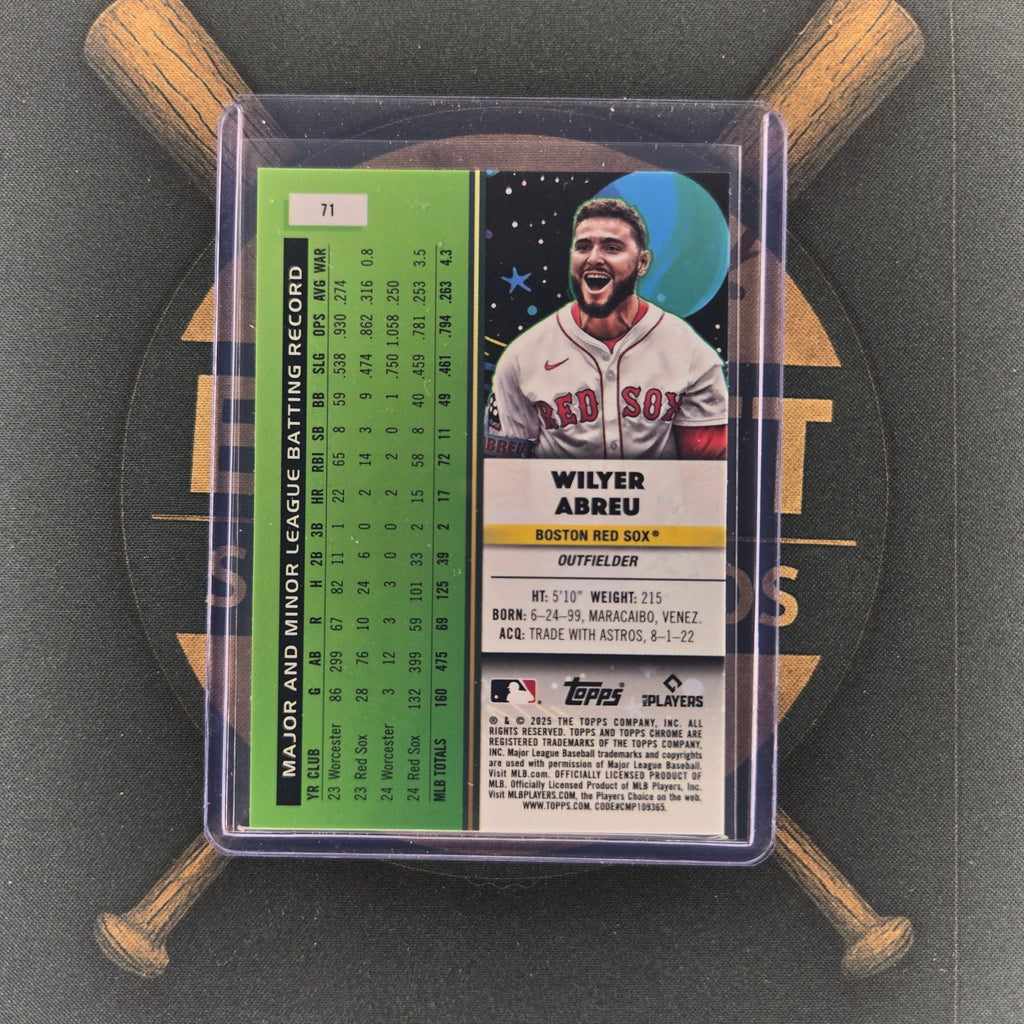 2025 Topps Cosmic Chrome Wilyer Abreu Green Space Dust | The Break Room Cards™-2