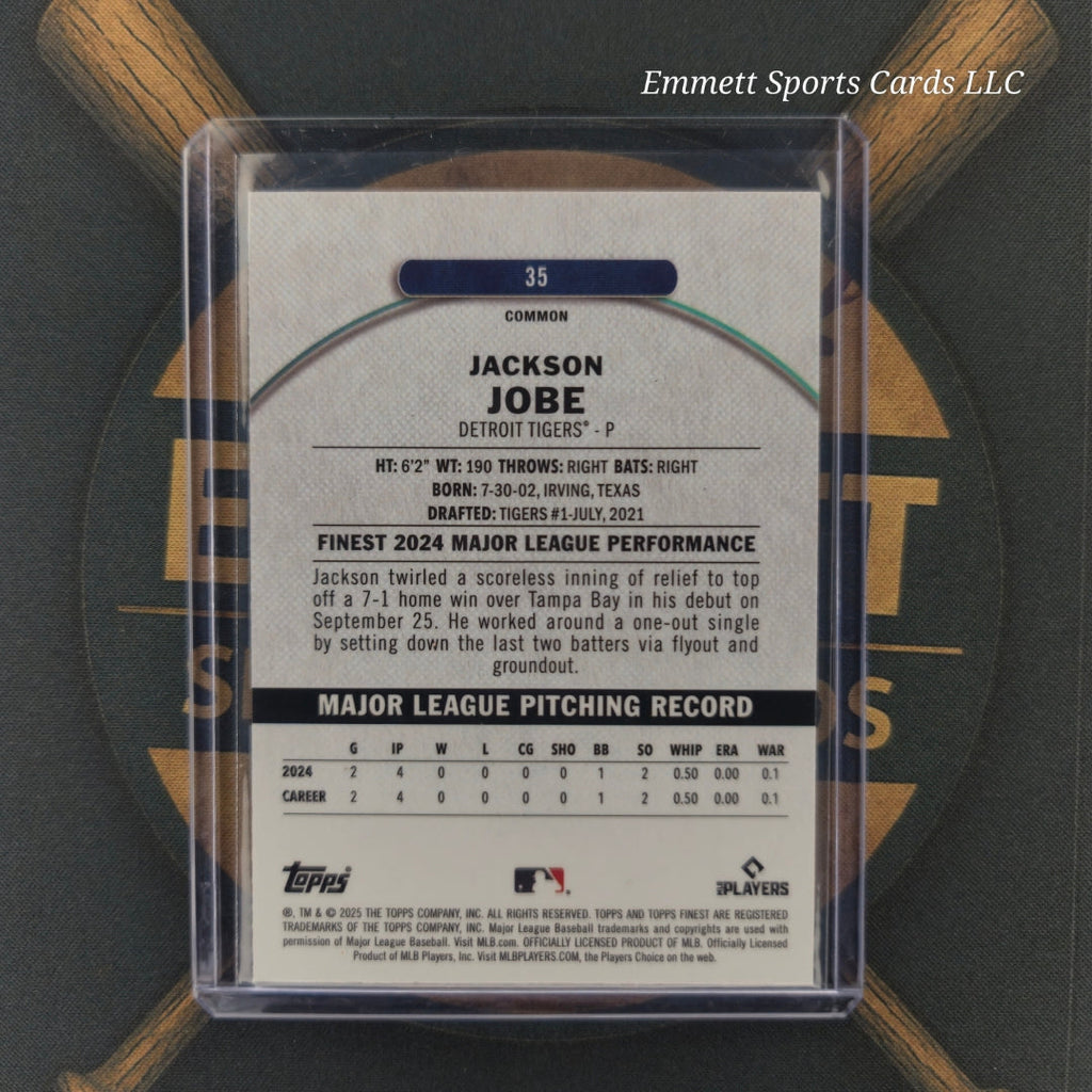 2025 Topps Finest Jackson Jobe Blue Refractor /200 | The Break Room Cards-2