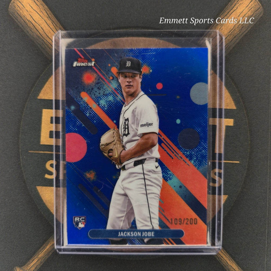 2025 Topps Finest Jackson Jobe Blue Refractor /200 | The Break Room Cards-1