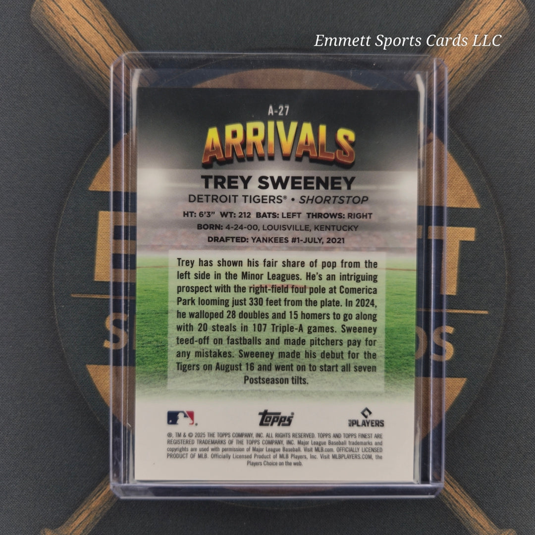 2025 Topps Finest Trey Sweeney Gold /50 | The Break Room Cards-2