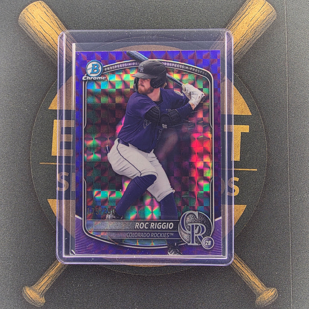 2025 Bowman Draft Roc Riggio Purple Geometric