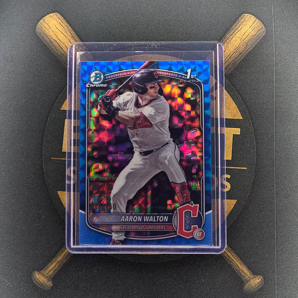 2025 Bowman Draft Aaron Walton Blue Geometric