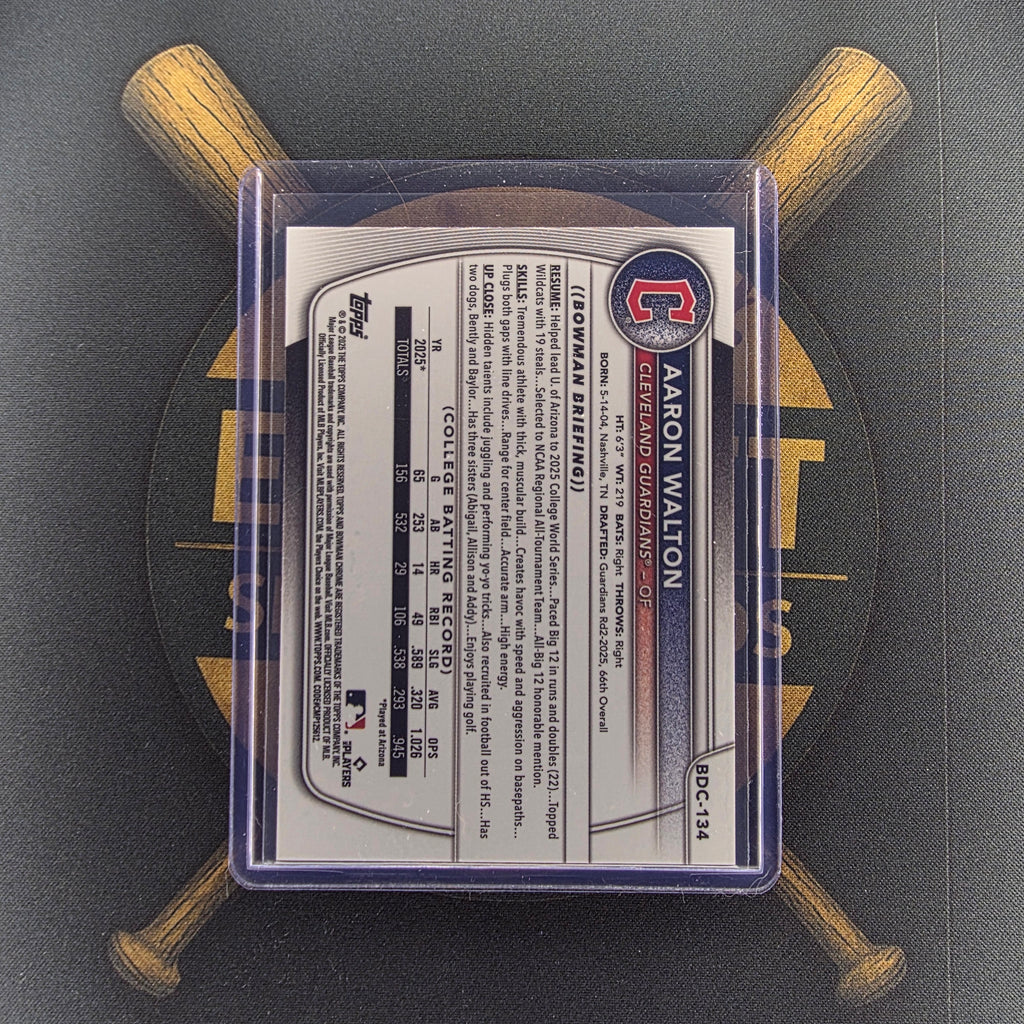 2025 Bowman Draft Aaron Walton Blue Geometric