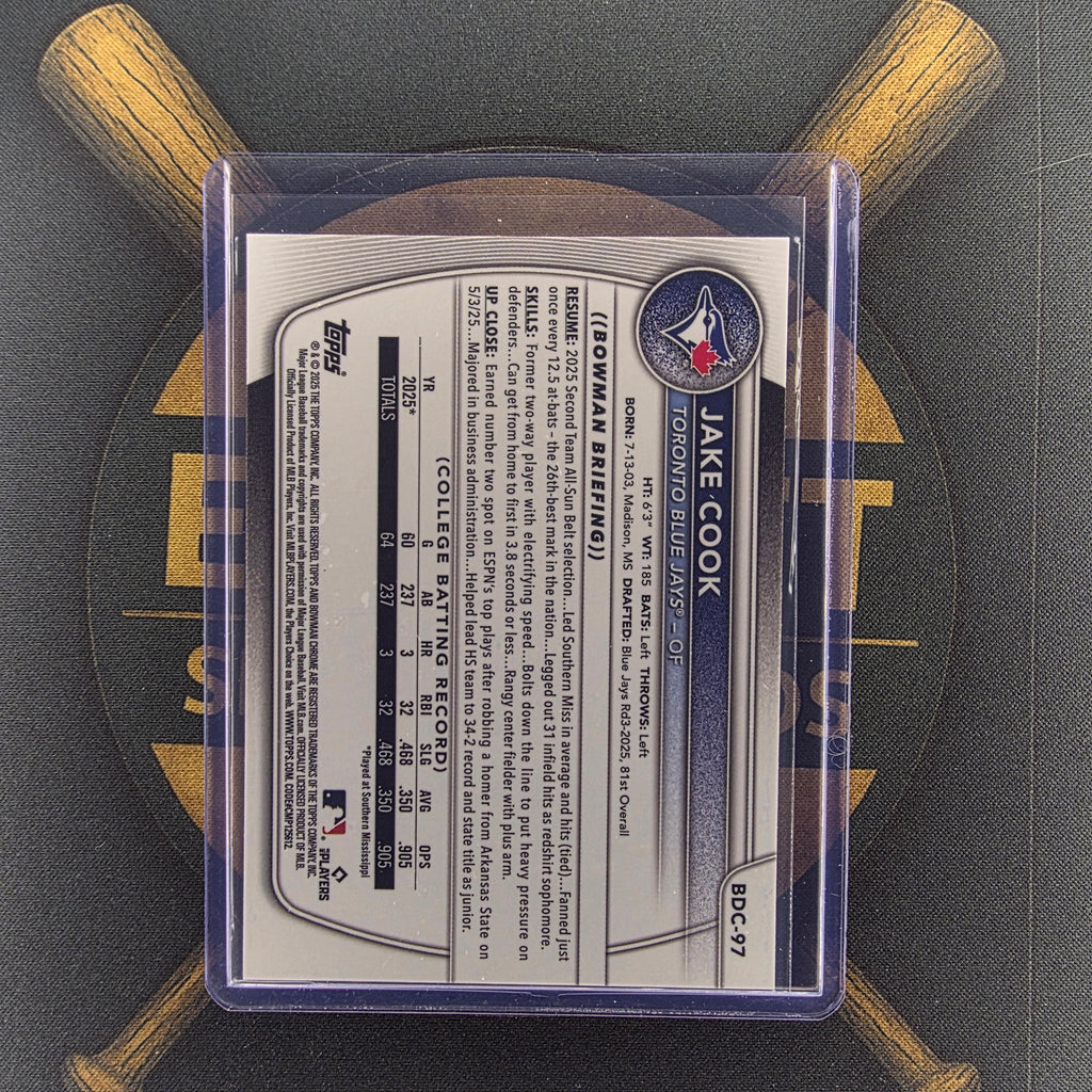 2025 Bowman Draft Jake Cook Blue Geometric