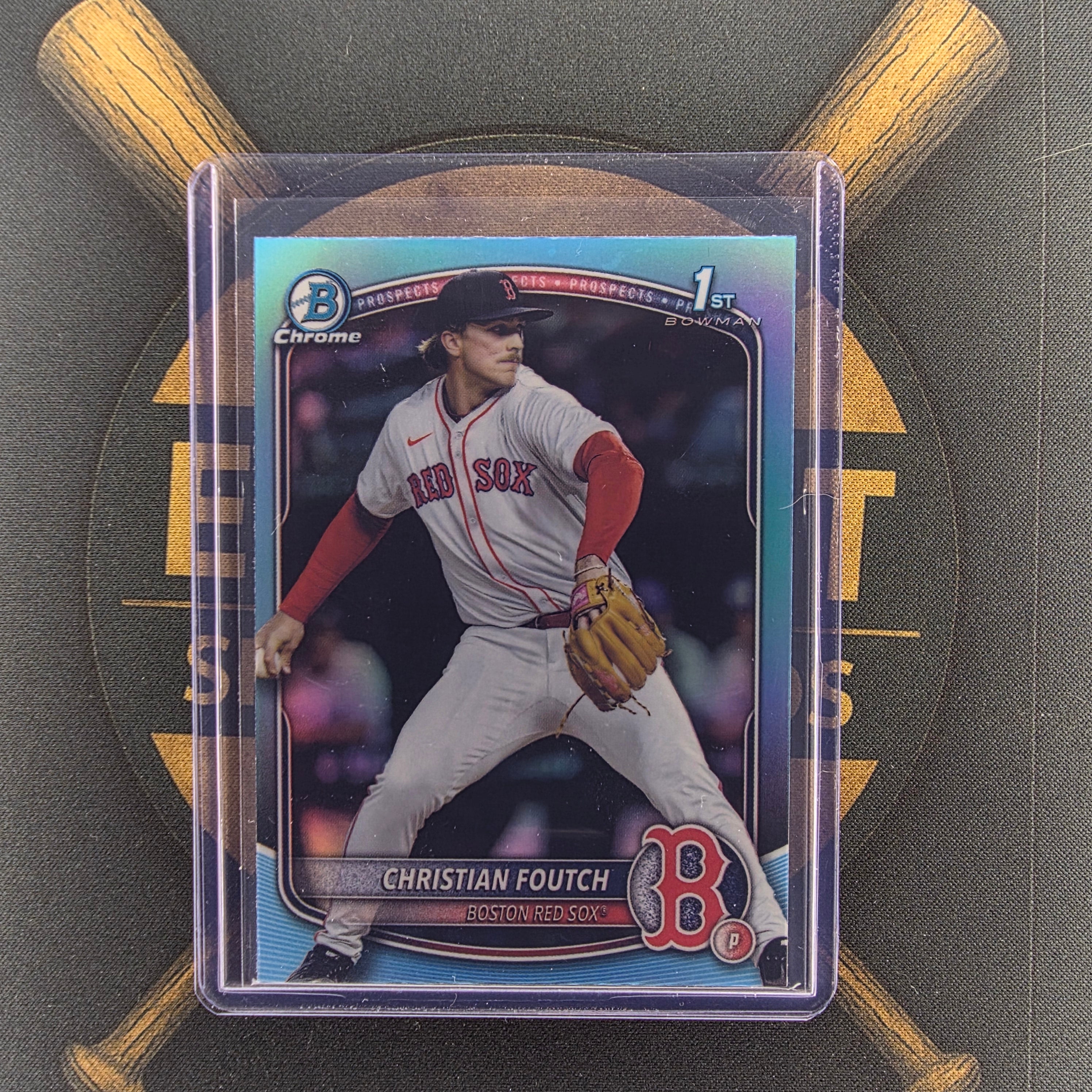 2025 Bowman Draft Christian Foutch Sky Blue Refractor