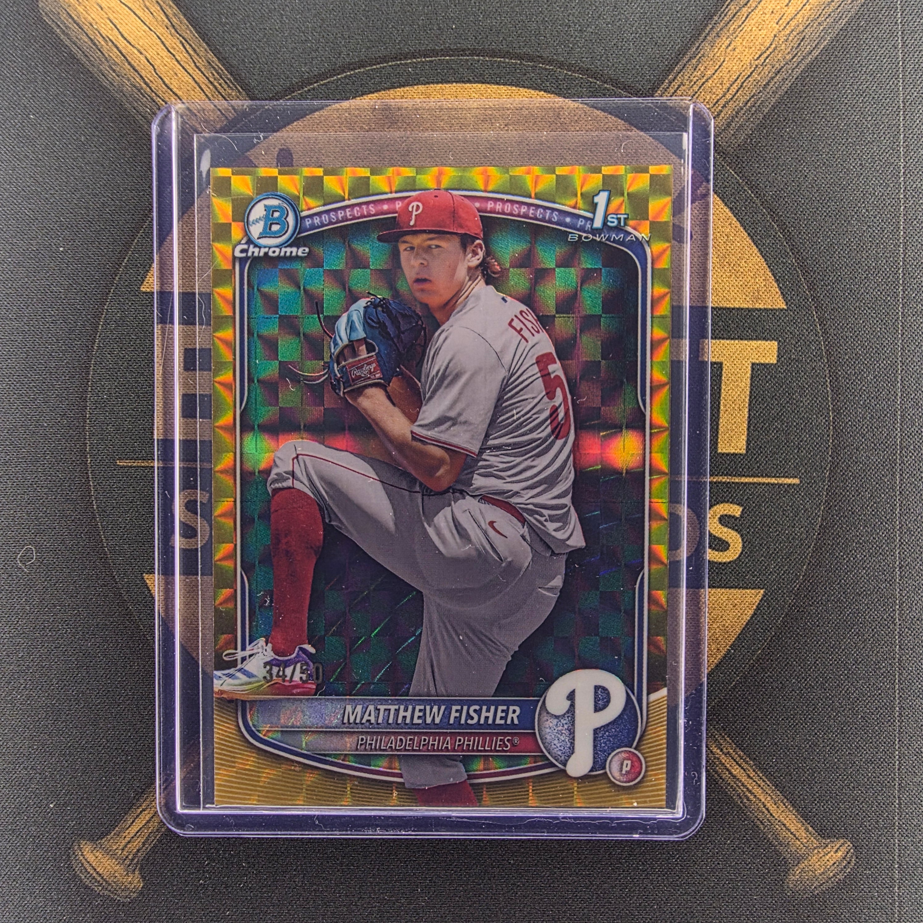 2025 Bowman Draft Matthew Fisher Gold Geometric