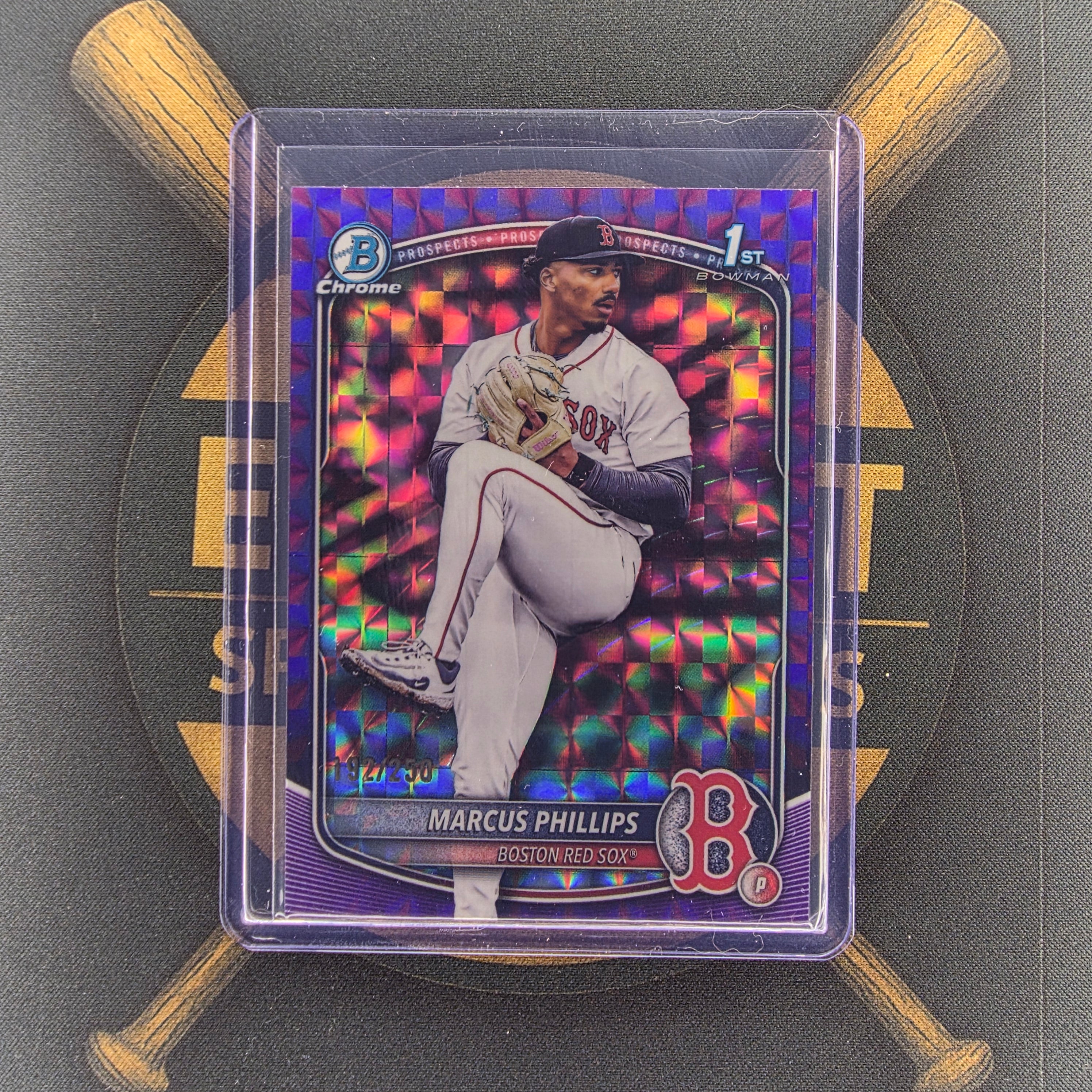 2025 Bowman Draft Marcus Phillips Purple Geometric