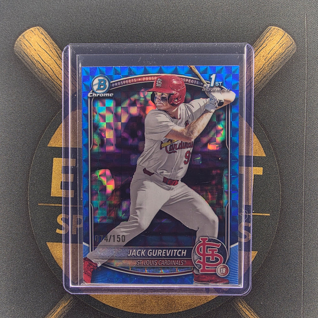 2025 Bowman Draft Jack Gurevitch Blue Geometric