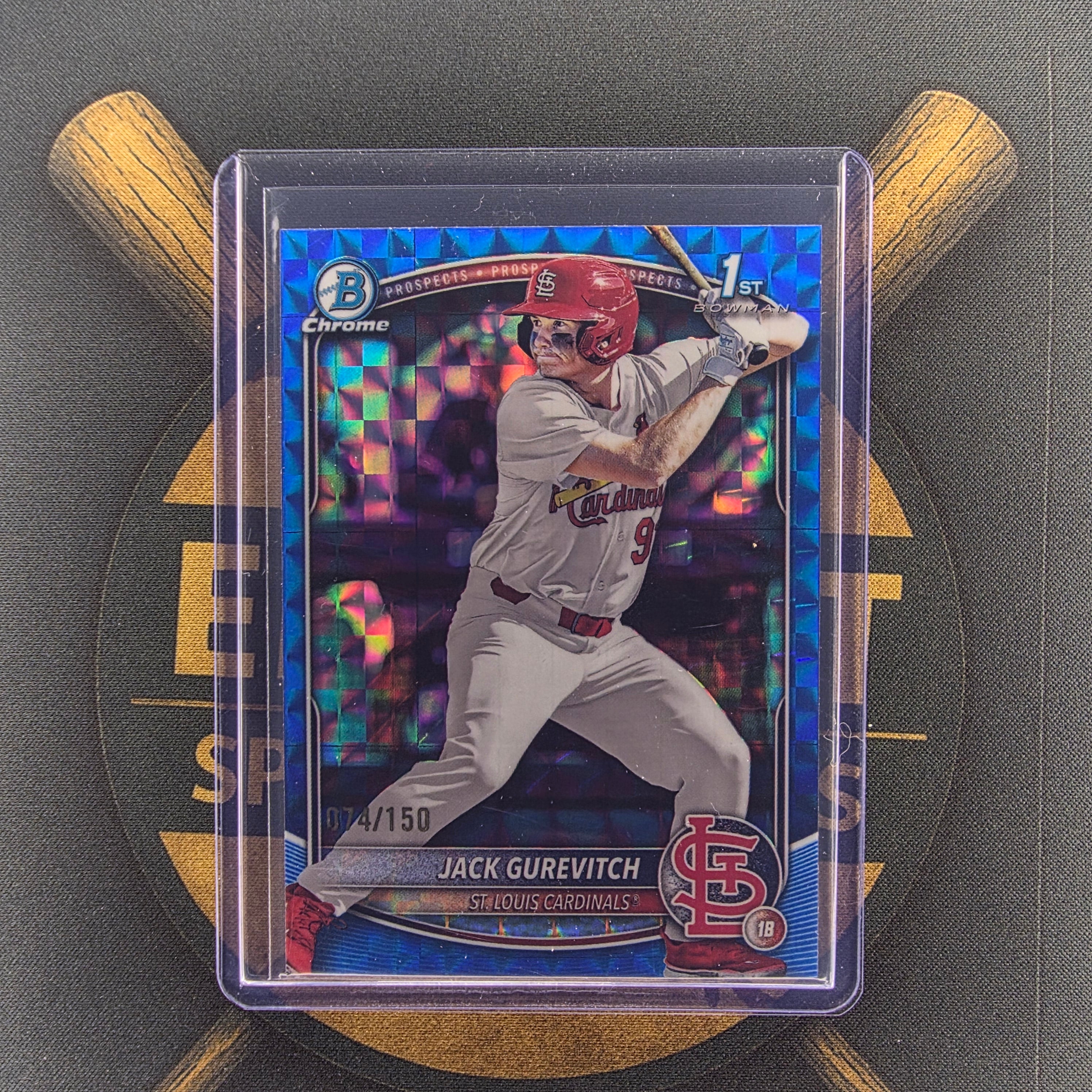 2025 Bowman Draft Jack Gurevitch Blue Geometric