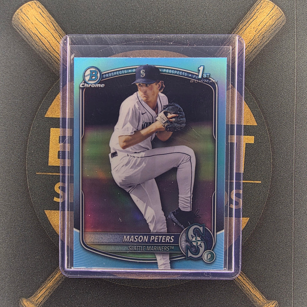 2025 Bowman Draft Mason Peters Sky Blue Refractor
