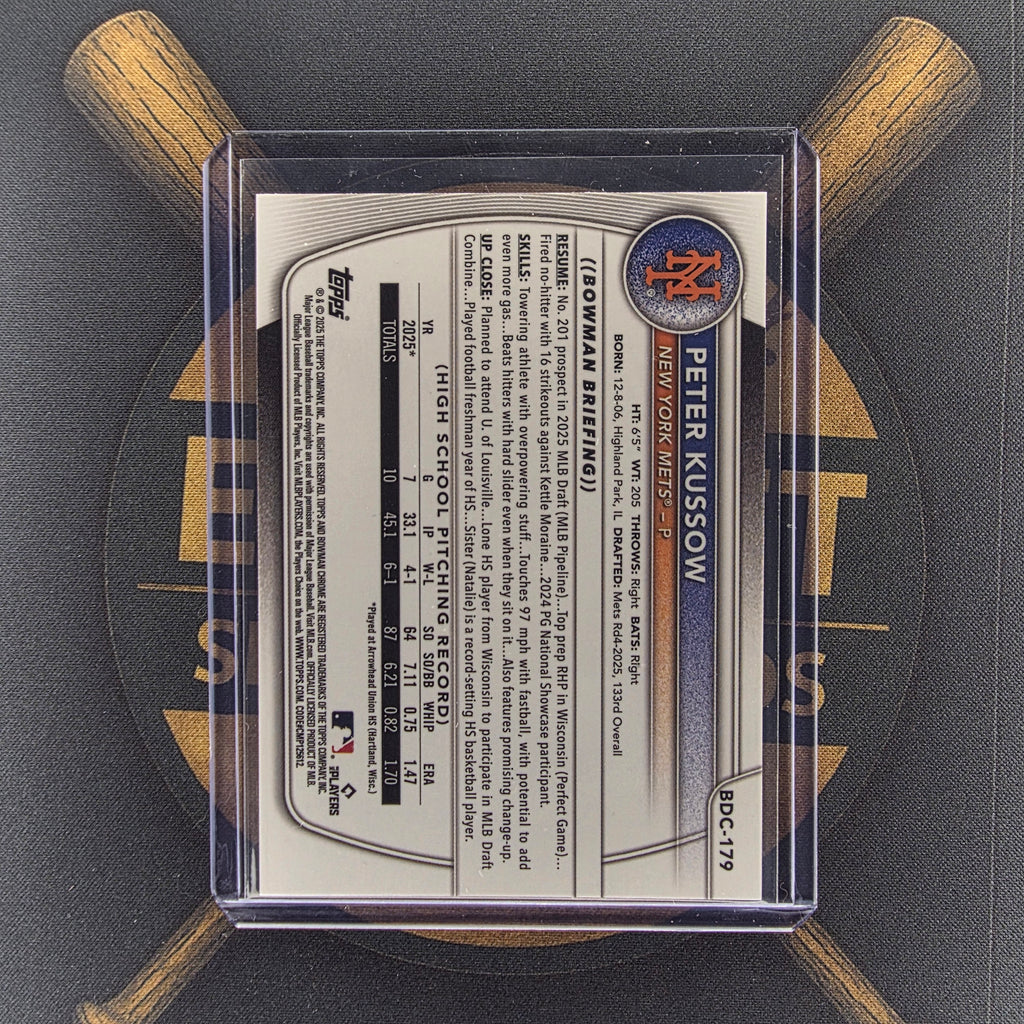 2025 Bowman Draft Peter Kussow Green Grass