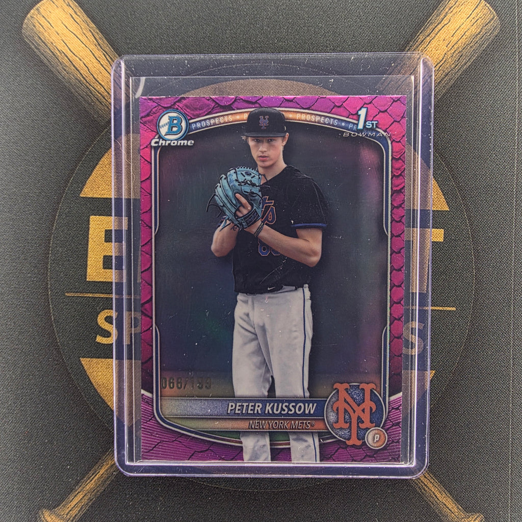 2025 Bowman Draft Peter Kussow Fuchsia Reptilian Refractor