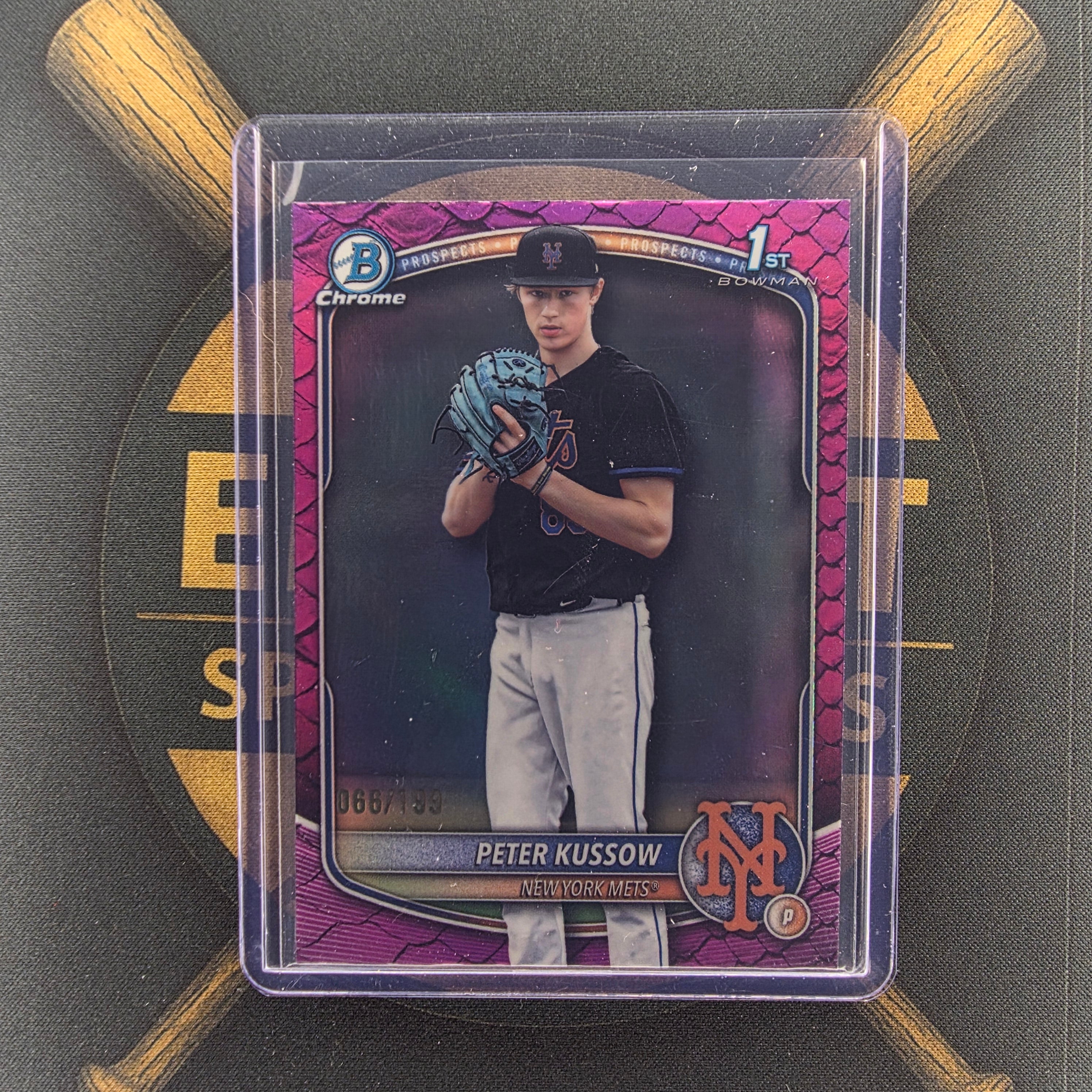 2025 Bowman Draft Peter Kussow Fuchsia Reptilian Refractor