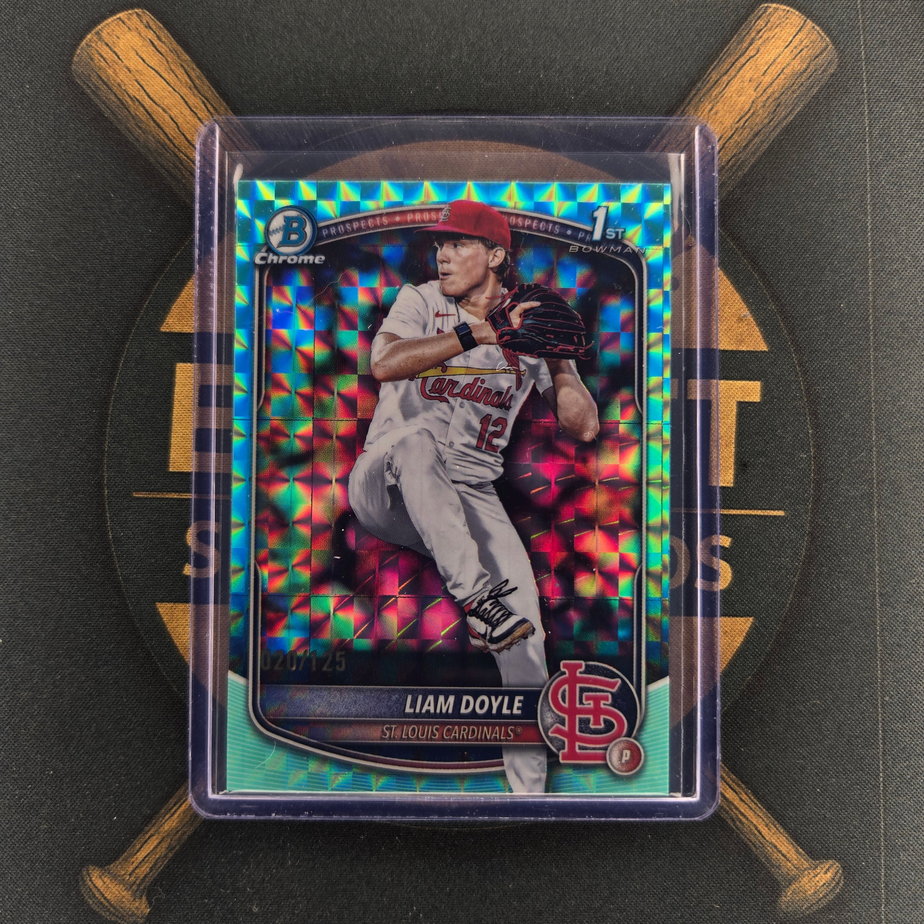 2025 Bowman Draft Liam Doyle Aqua Geometric