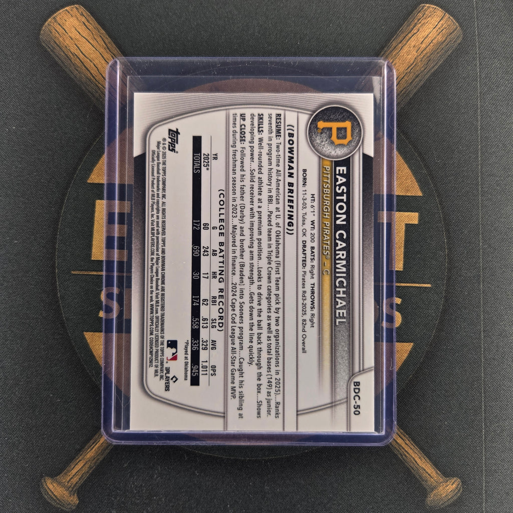 2025 Bowman Draft Easton Carmichael Blue Geometric