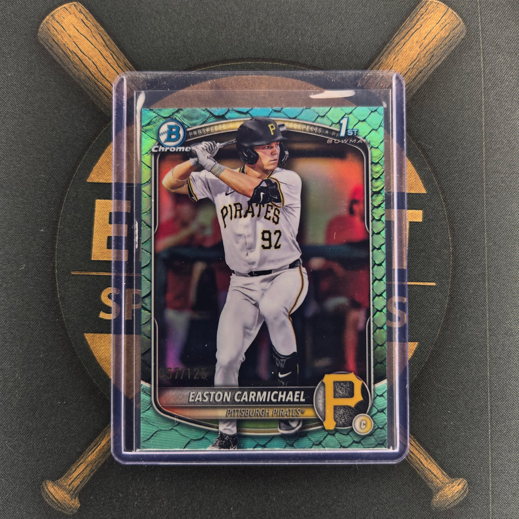 2025 Bowman Draft Easton Carmichael Aqua Reptilian