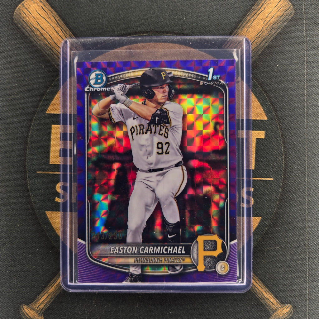 2025 Bowman Draft Easton Carmichael Purple Geometric