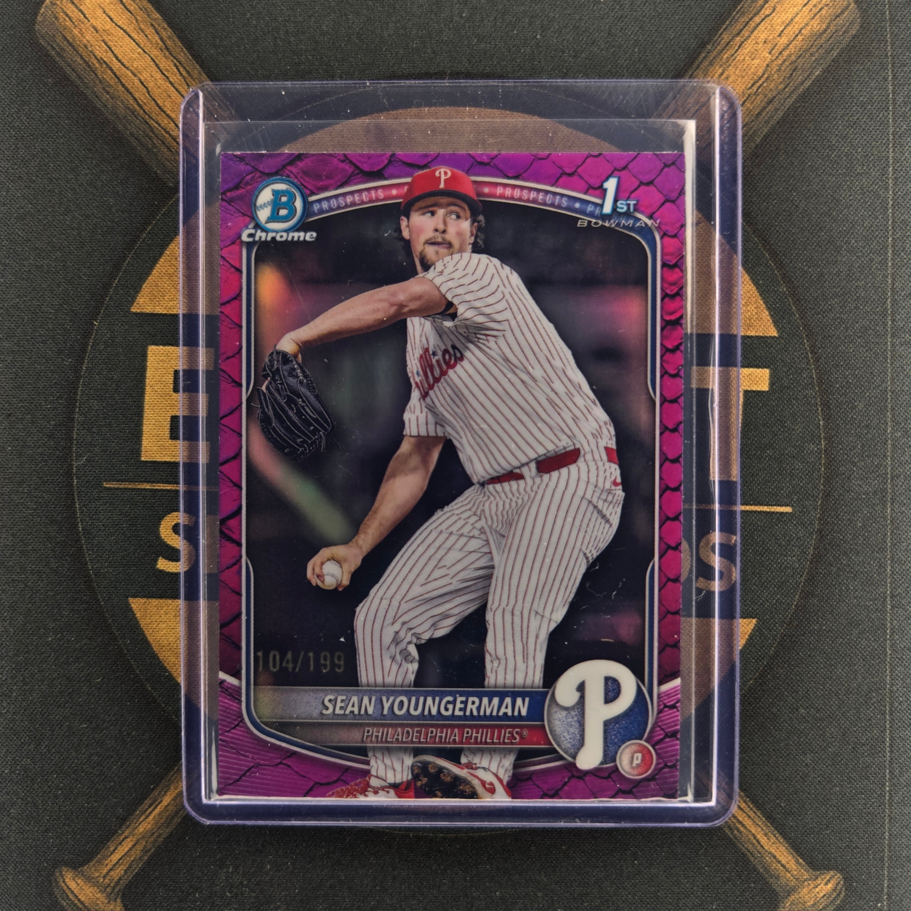 2025 Bowman Draft Sean Youngerman Fuchsia Reptilian