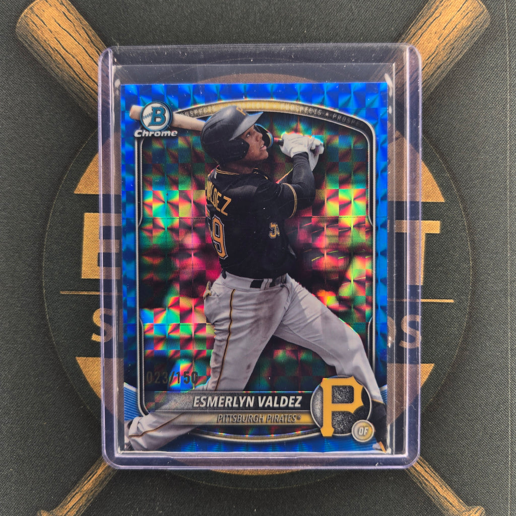 2025 Bowman Draft Esmerlyn Valdez Blue Geometric