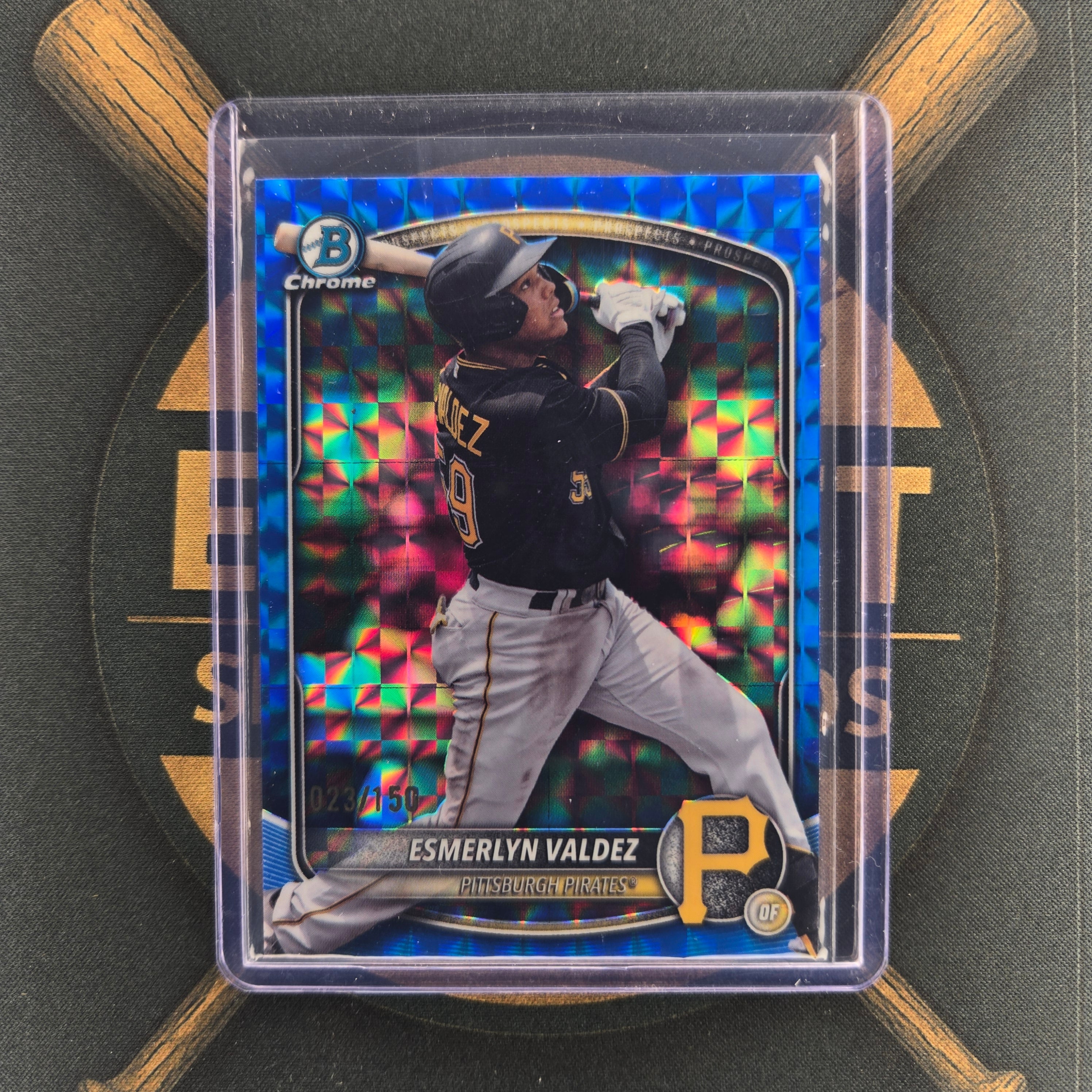 2025 Bowman Draft Esmerlyn Valdez Blue Geometric