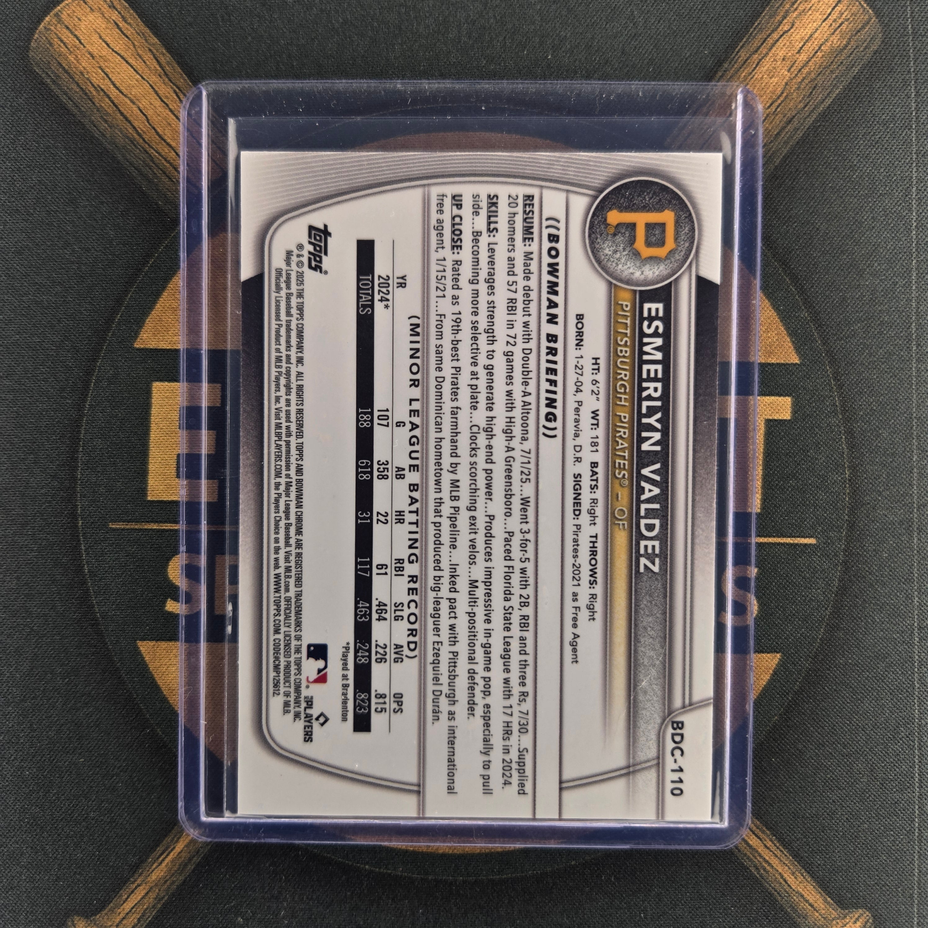 2025 Bowman Draft Esmerlyn Valdez Blue Geometric