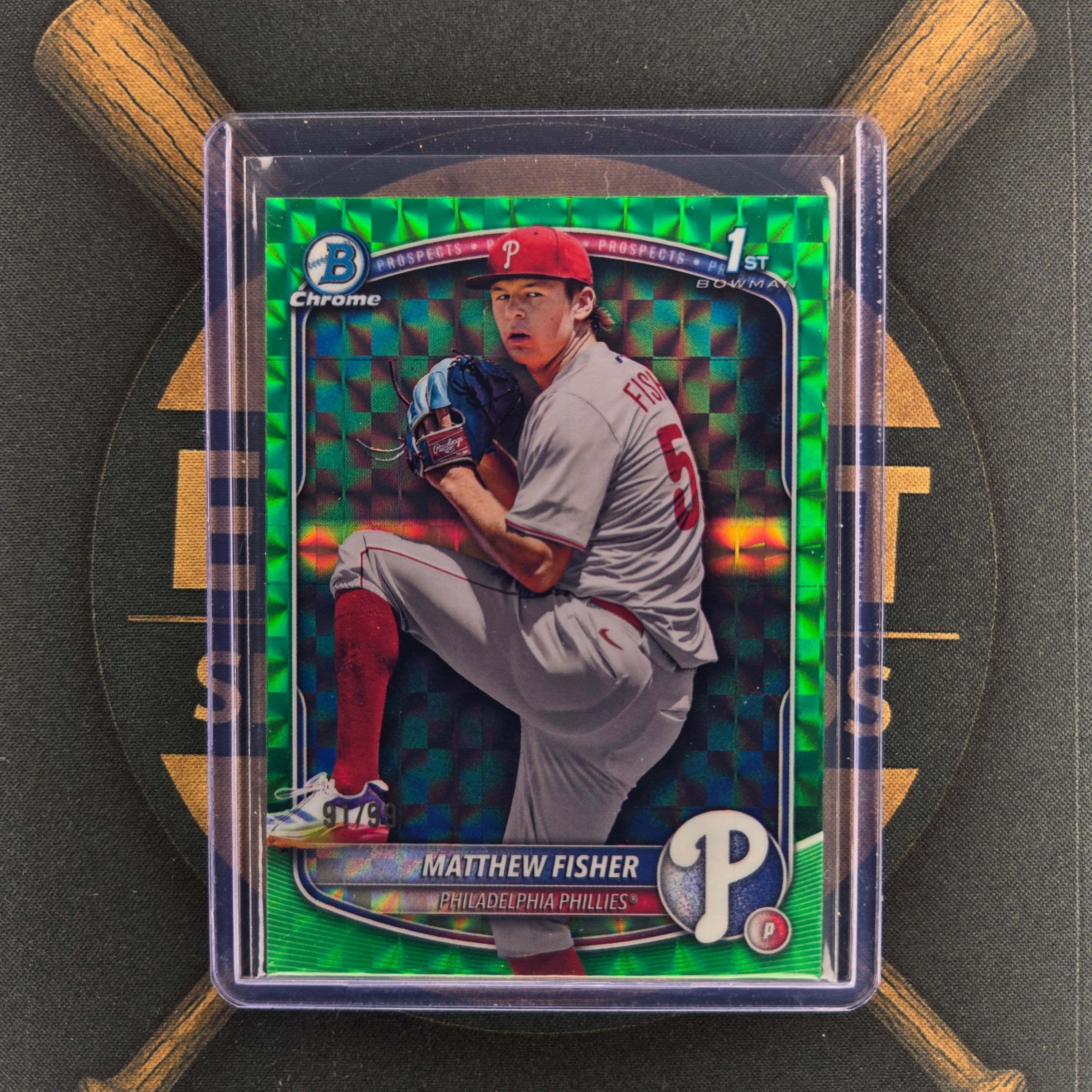 2025 Bowman Draft Matthew Fisher Green Geometric