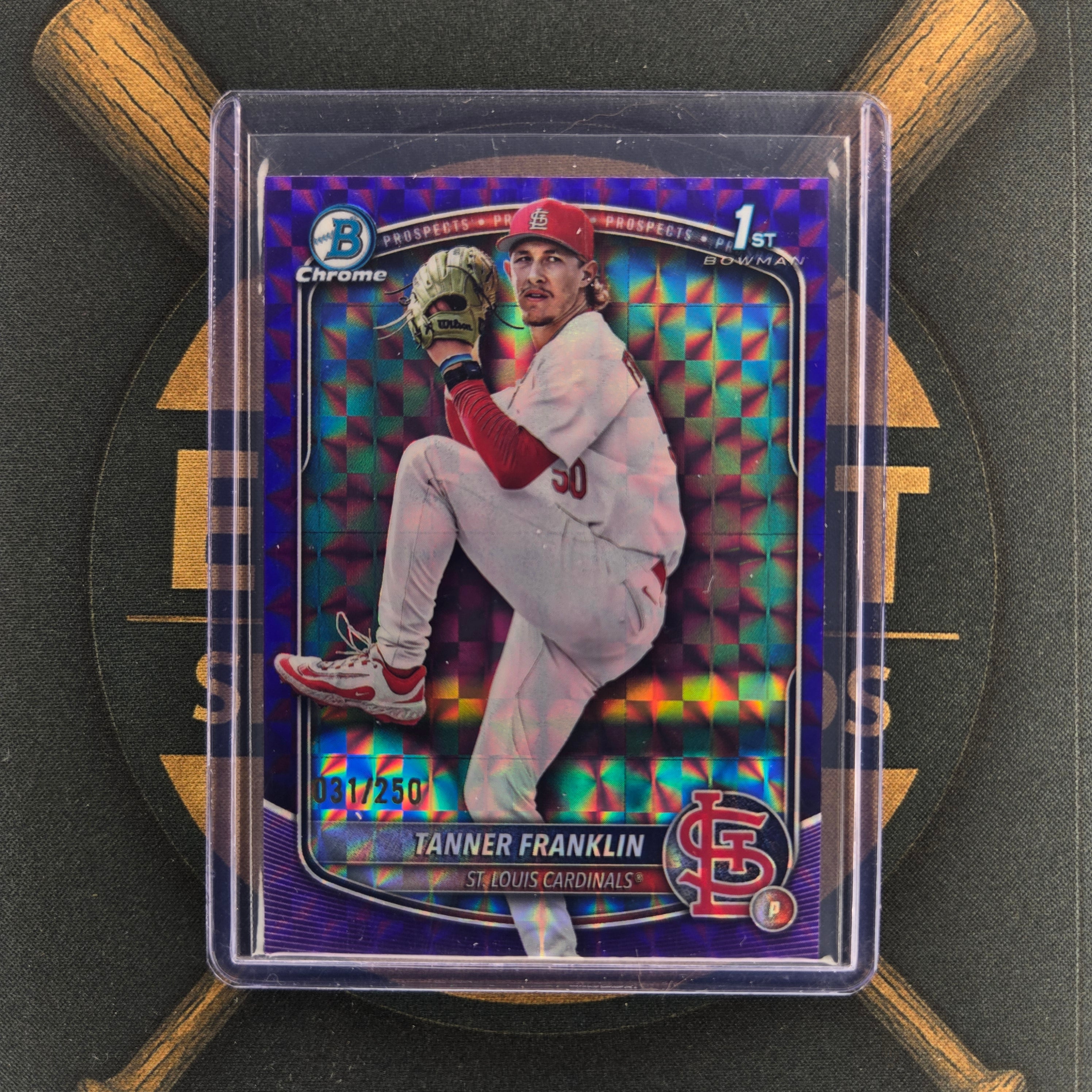 2025 Bowman Draft Tanner Franklin Purple Geometric