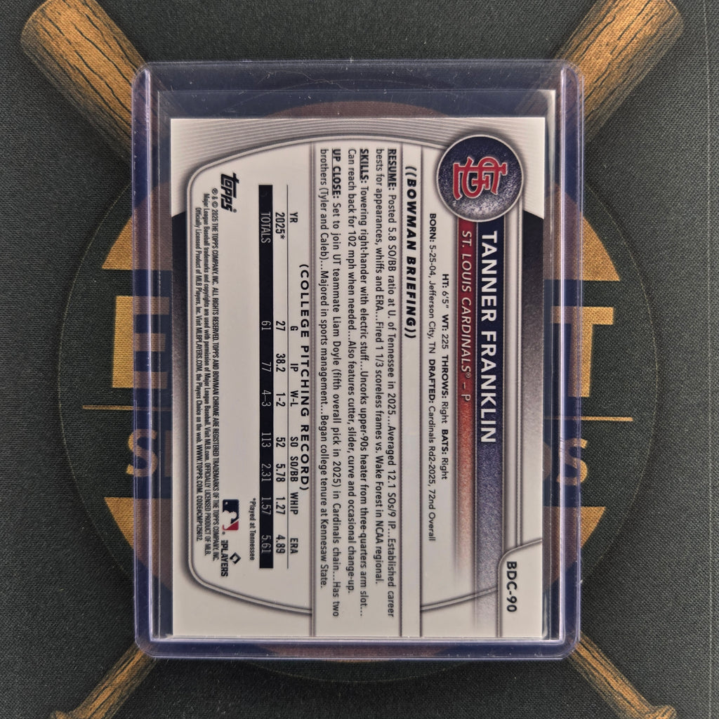 2025 Bowman Draft Tanner Franklin Purple Geometric